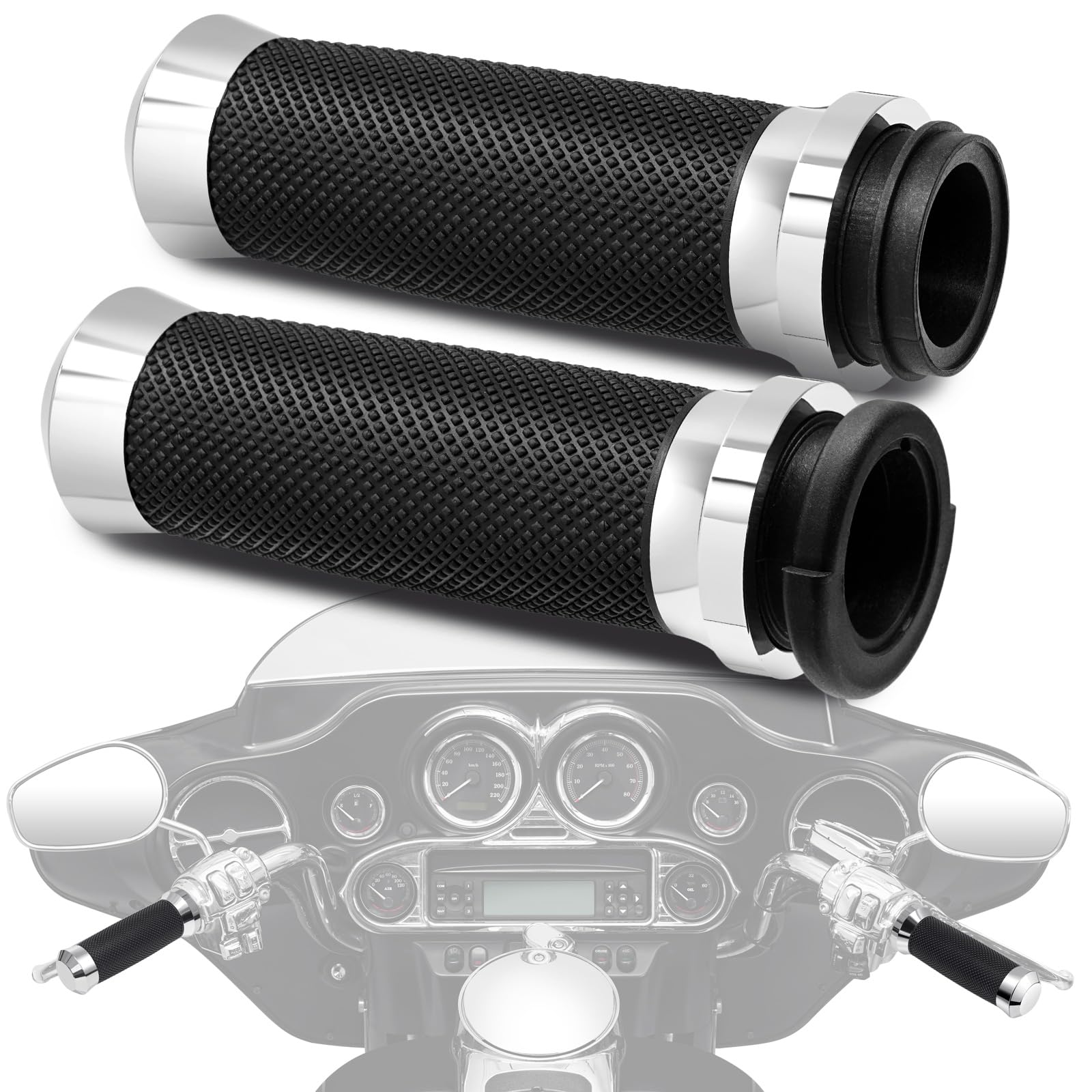 Benlari Motorcycle Handlebar Grips Electronic Throttle Control Motorcycle Hand Grips Fits for Harley 2016-2017 FXDLS /2016-2024 Softail/2011-2012 FLSTSE/’14-’15 FLSTNSE/2013-2014 FXSBSE/’16-’17 FXSE