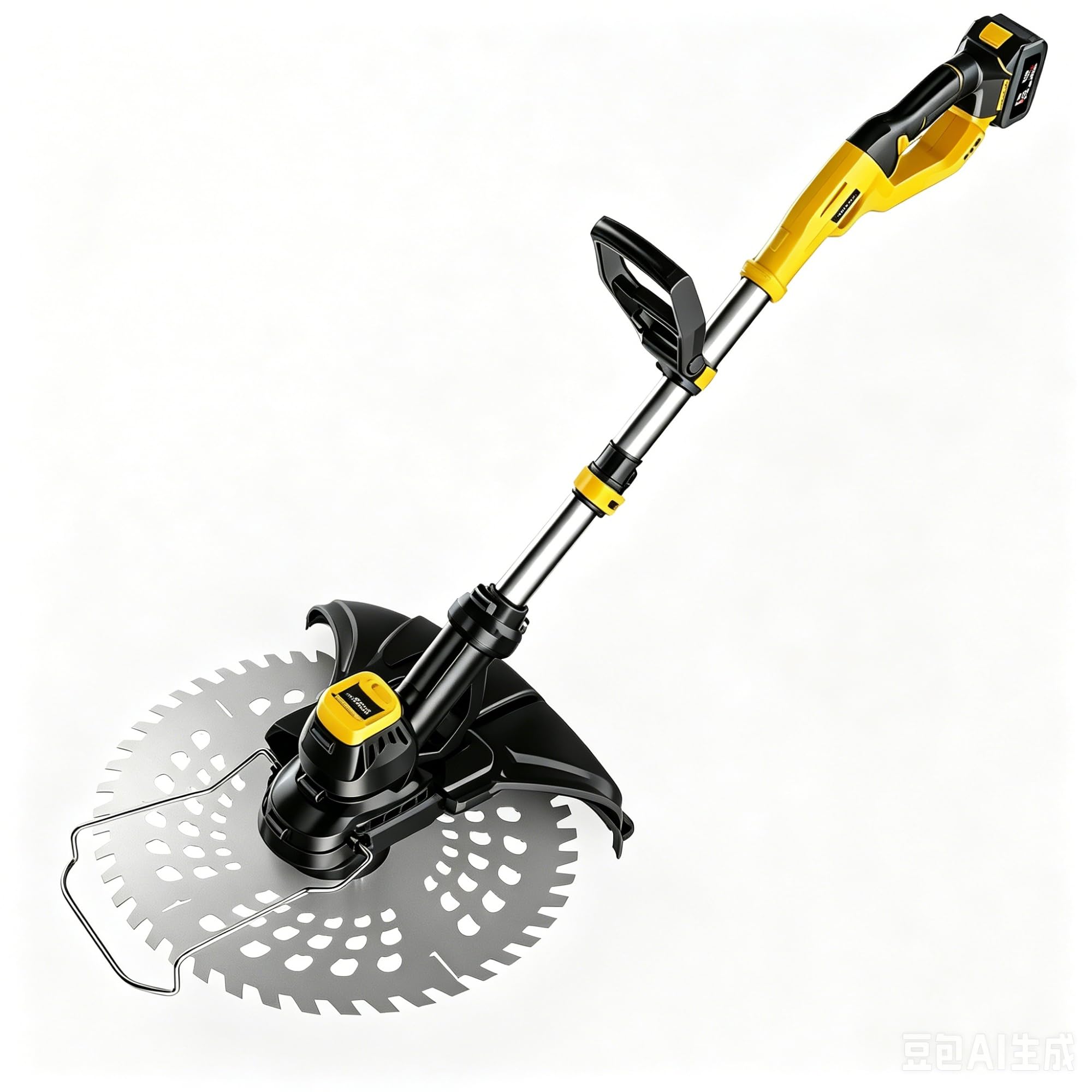 Darbcgh 1Battery Professional Cordless Grass Shear, 21V Electric Trimmer With Dual Titanium Blades, 90° Adjustable Lawn Edger Tool(1Battery)