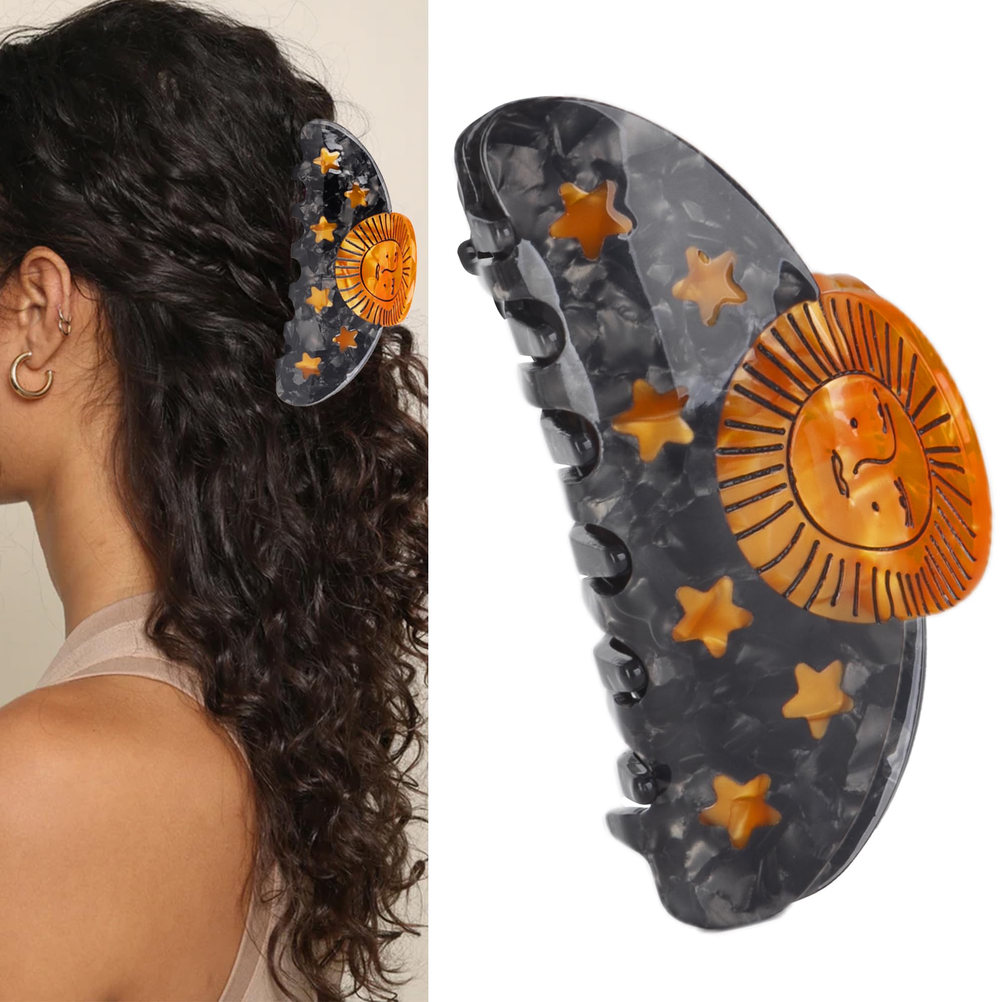 Amazon.com : Beleki Acetate Sun Stars Hair Claw Clip for Women