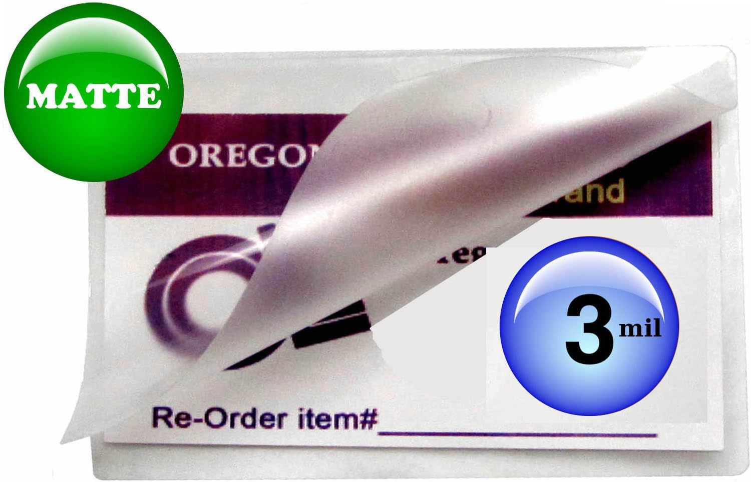 Heat Activated Matte/Matte Business Card Laminating Pouches 3 Mil 2-1/4 x 3-3/4 [pk of 100] 57mm x 95mm and 75 microns Thick for up to 2” x 3.5” Size Cards