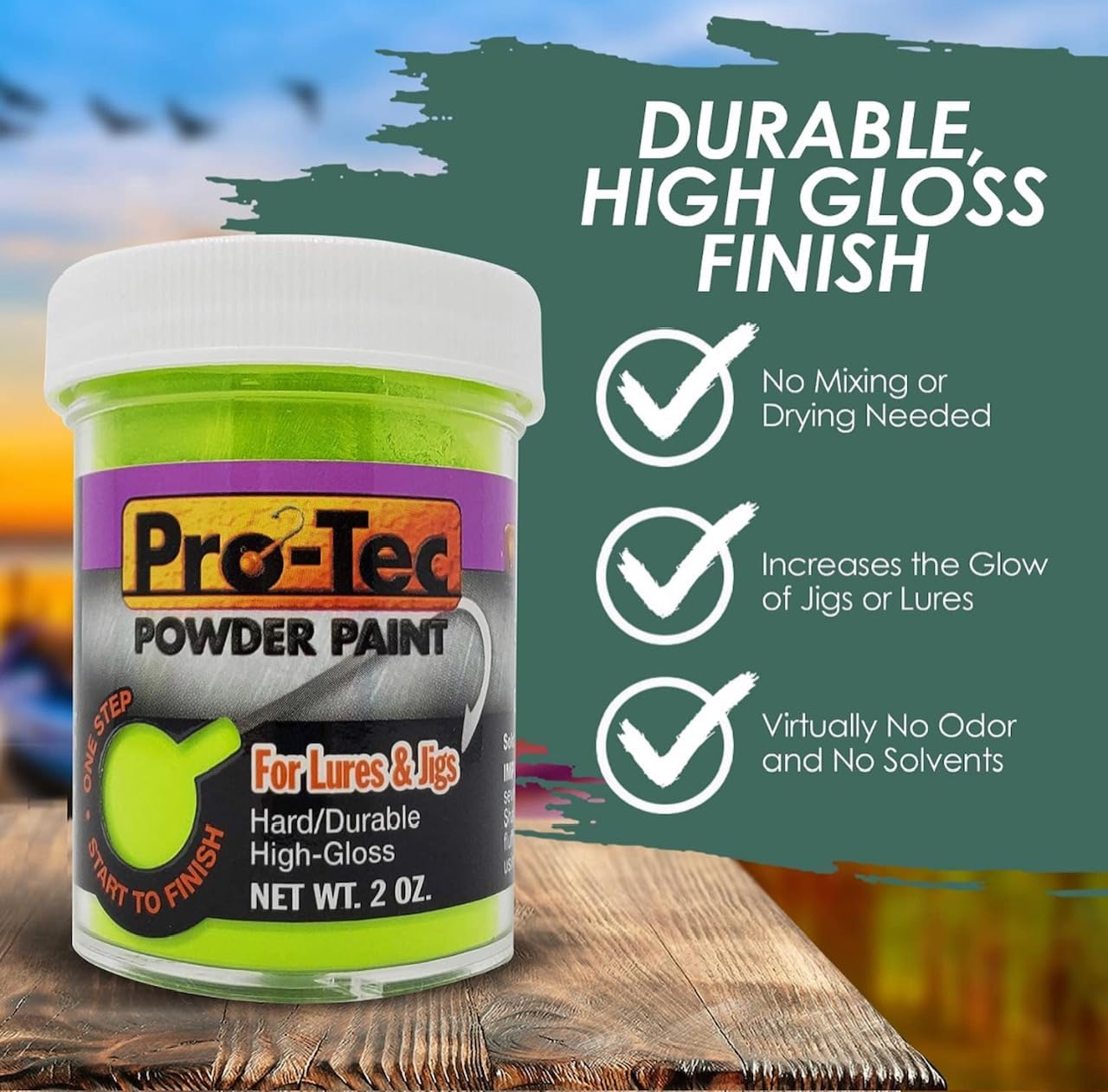 One Pound Can of Pro-Tec Lure Powder Paint, Cheaper by the Pound (Green Chartreuse 1LB)
