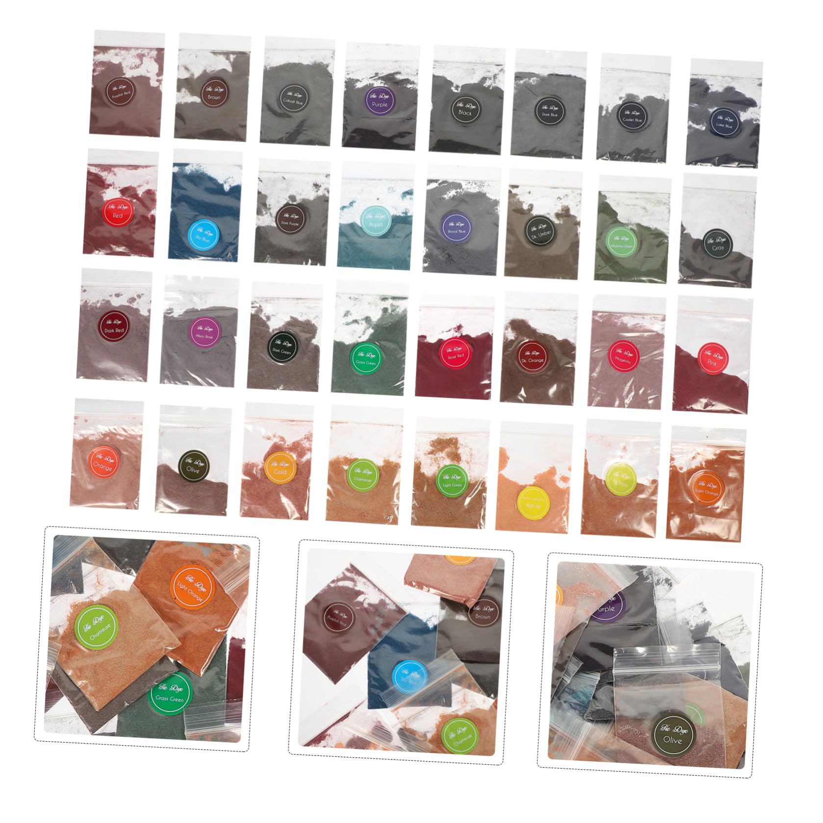 CALLARON Kit Tintura a Nodi 32 Colori in Polvere per Tessuti, Polveri Coloranti per Cotone e Poliestere, Forniture Tie-dye e Adulti, Attività Creative per Feste e Campi Estivi