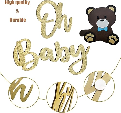 Miniatura 3 de Letrero dorado para decoración de revelación de género, decoraciones de baby shower para niños y niñas, letreros de madera para baby shower,