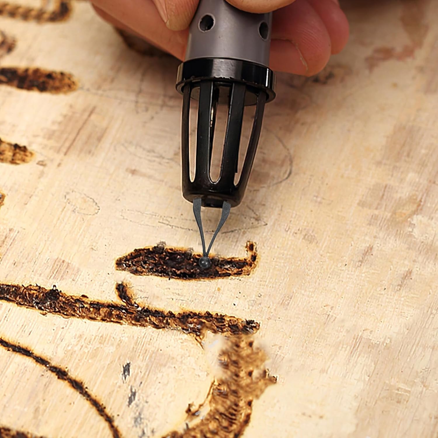 TEHAUX Professional Pyrography Tool Nib Wood Burning Metal Tips for Electric Engraving Pen Woodcrafts Detailing and Shading Accessories for Wood Burning Machines