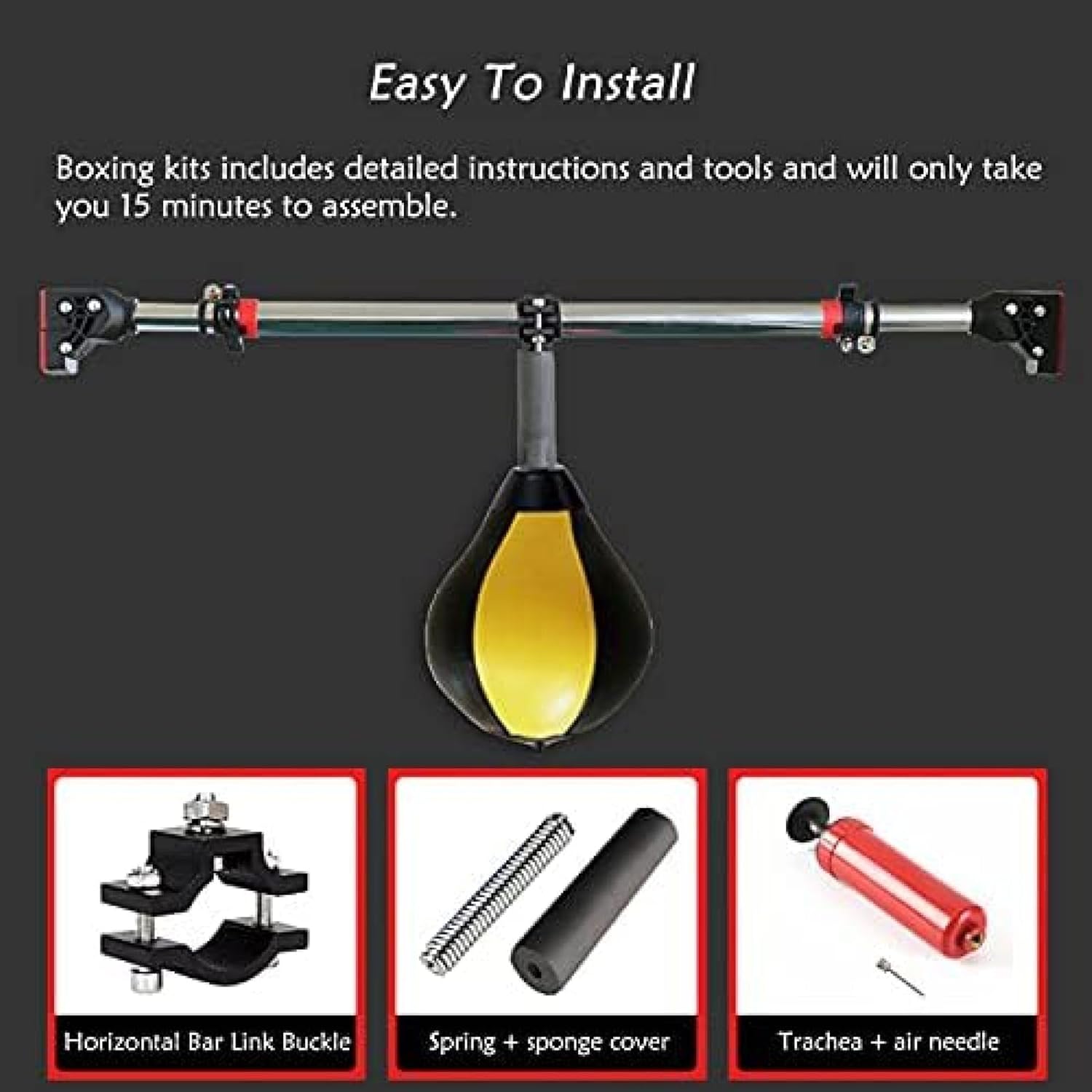 Volu Hallway Entrance Door Wall Mounted Punching Bags, Adults Kids Speed Boxing Reflex Ball Height Adjustable, Horizontal Bar And Inflatable Ball,Hilarious123