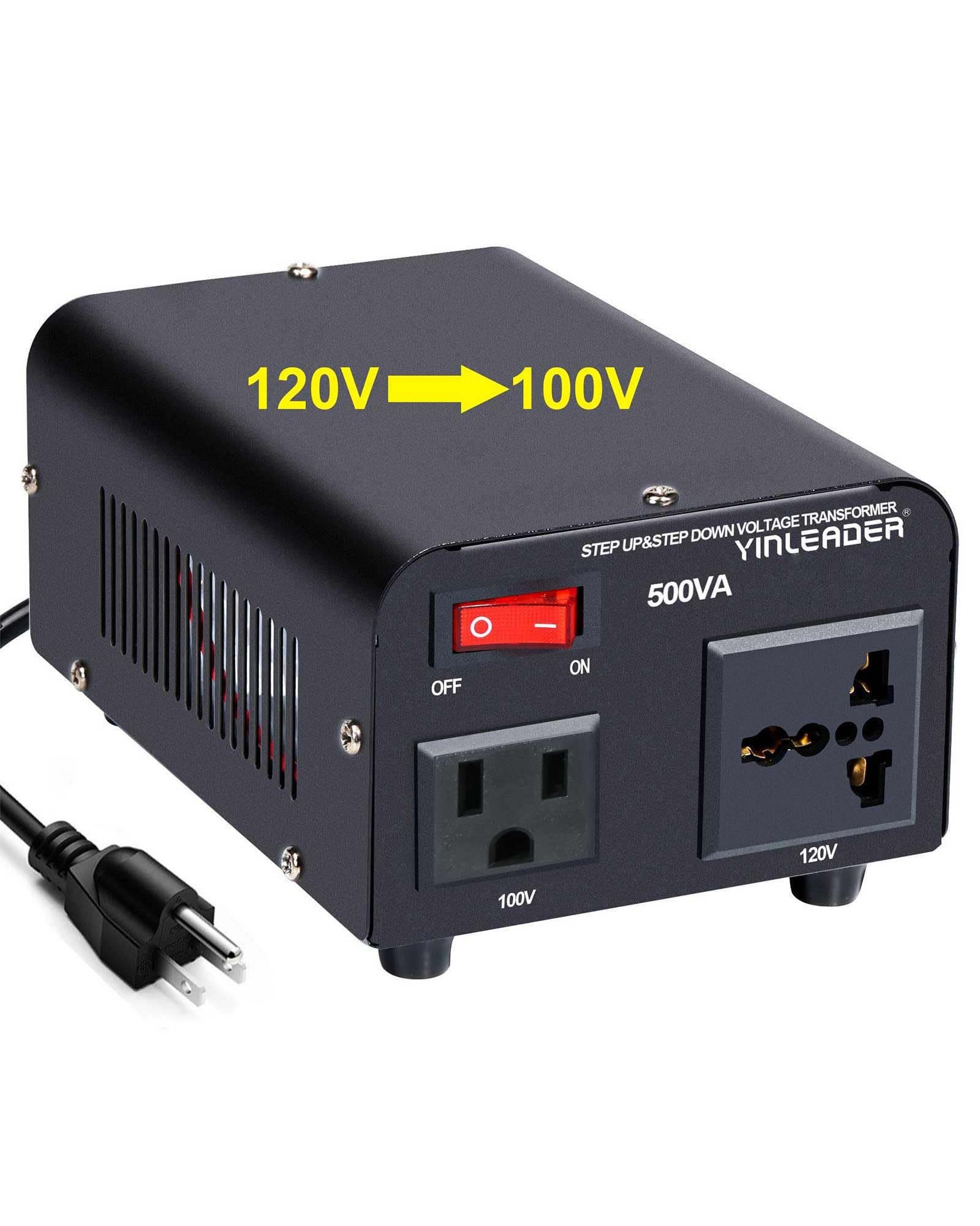 Amazon.co.jp: 500W US - 日本 電圧コンバーター 120V - 100V ステップ