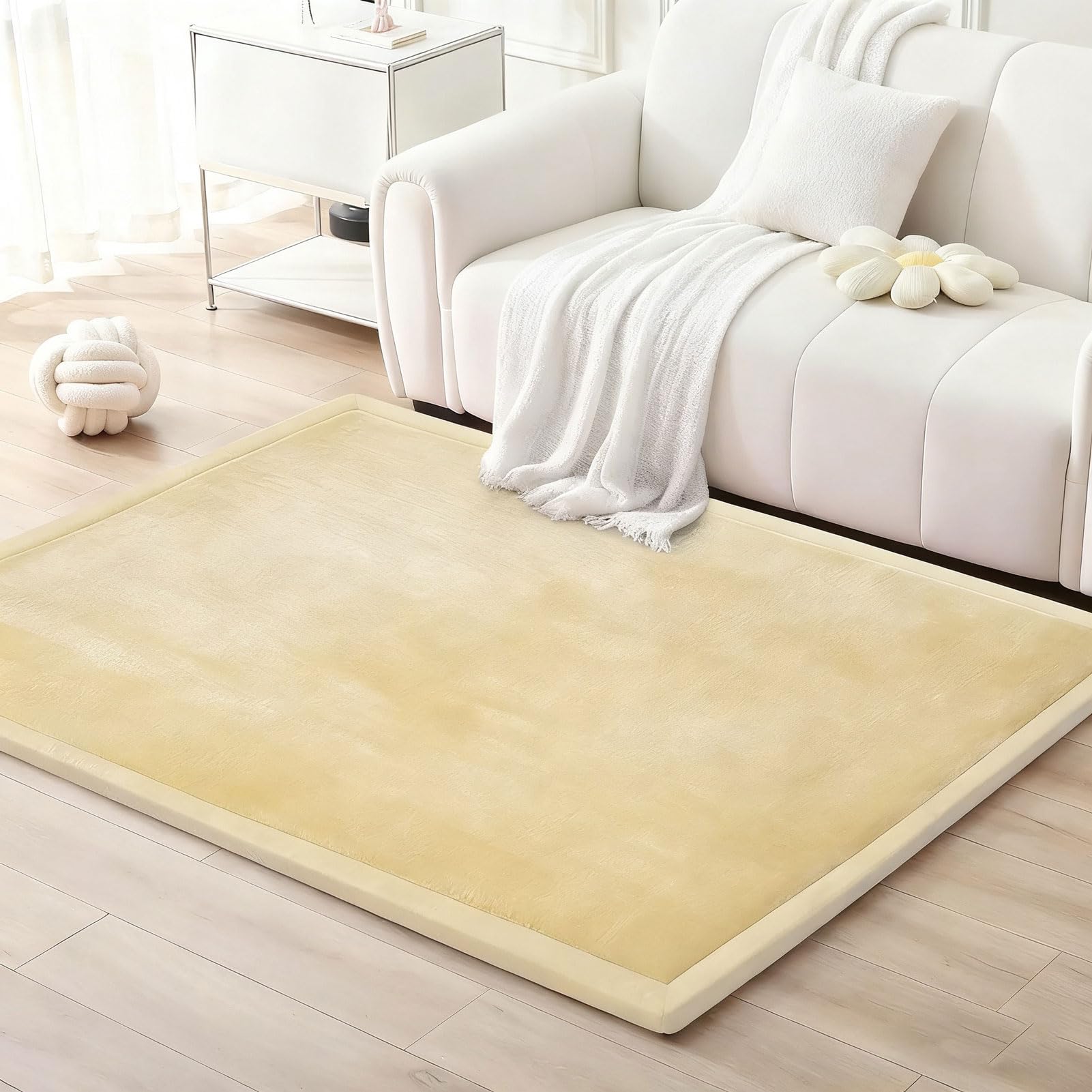 Alfombra Bebe Acolchada Plegable, Alfombra Bebe Antideslizante, 160 x 160 cm Alfombrilla para Gatear para Bebés, Alfombra infantil Lavable, Colchoneta Bebe Suelo Habitacion, Alfombra Juegos Bebe