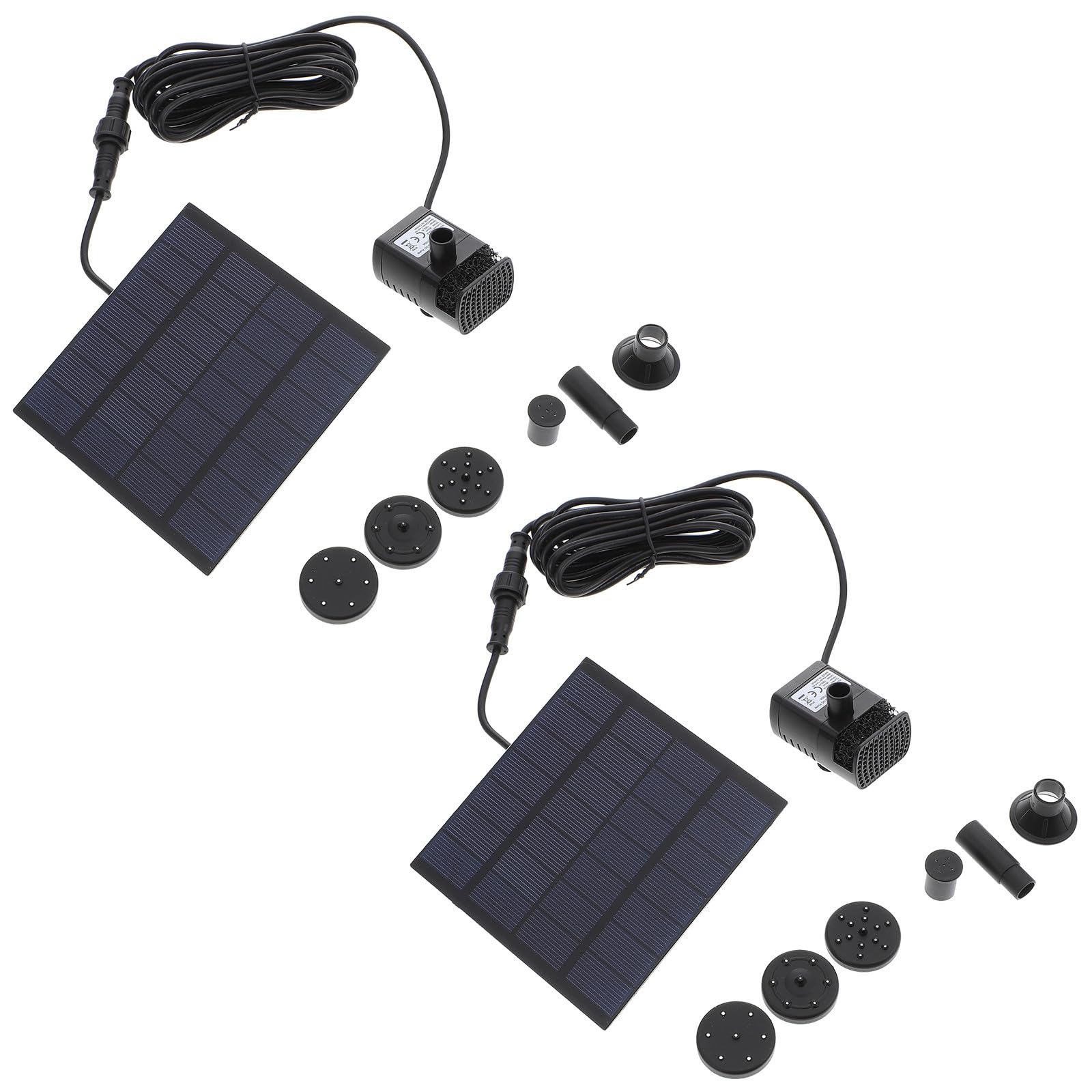 2 Piezas Bomba de Agua Solar 7v 1.8w para Estanques y Jardines