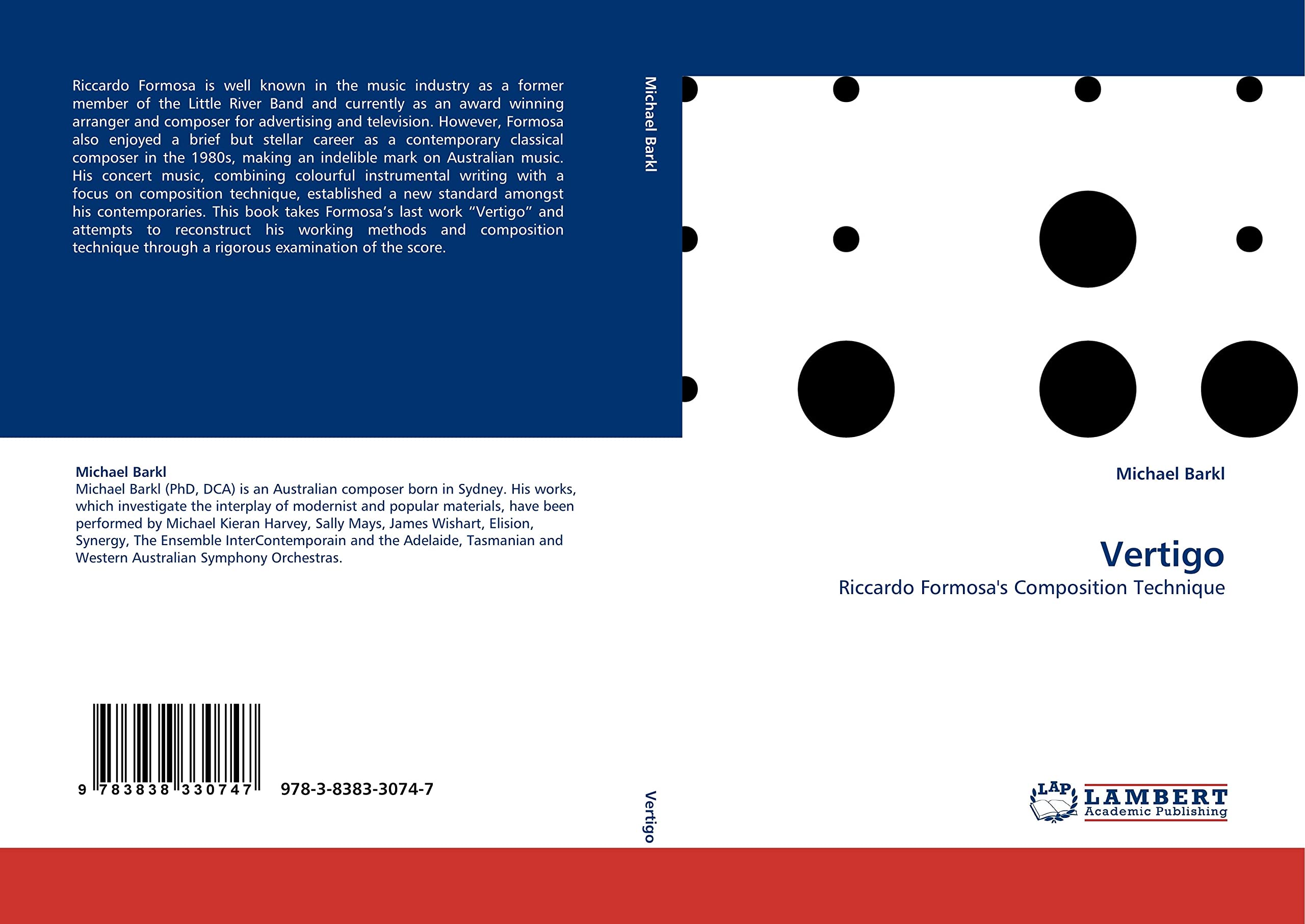 Livre de composition musicale Vertigo de Riccardo Formosa pour compositeur
