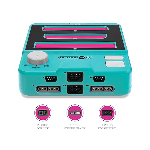 Miniatura 4 de Hyperkin - RetroN 3 (3-in-1) AV Gaming Console Console System with Controllers for Nintendo NESSuper NES (SNES) Super FamicomGenesis, (Hyper Beach)