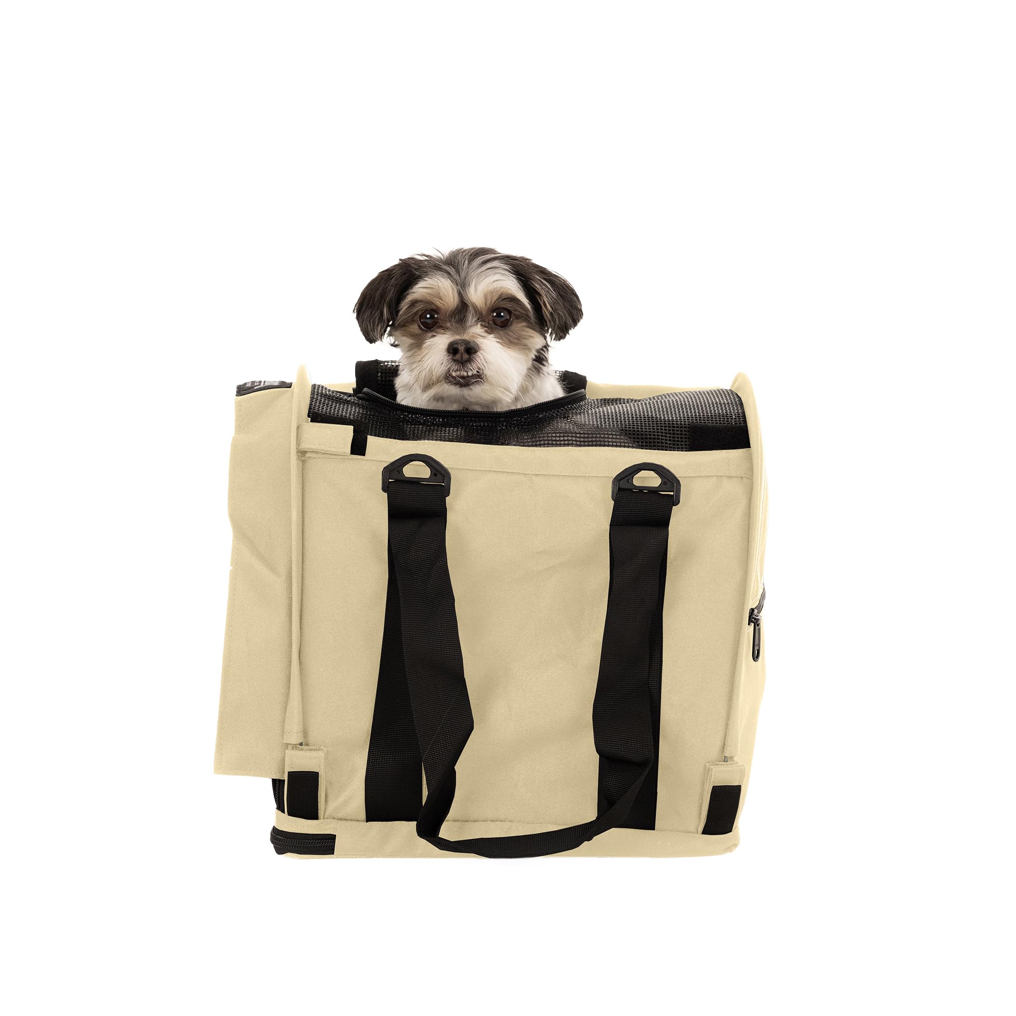 SturdiBag Pro 2.0 Pet Travel Carrier for Cats and Dogs | Soft Sided Pet Carrier Bag with Safety Clips and Seatbelt Straps for Airplane or Car Travel |