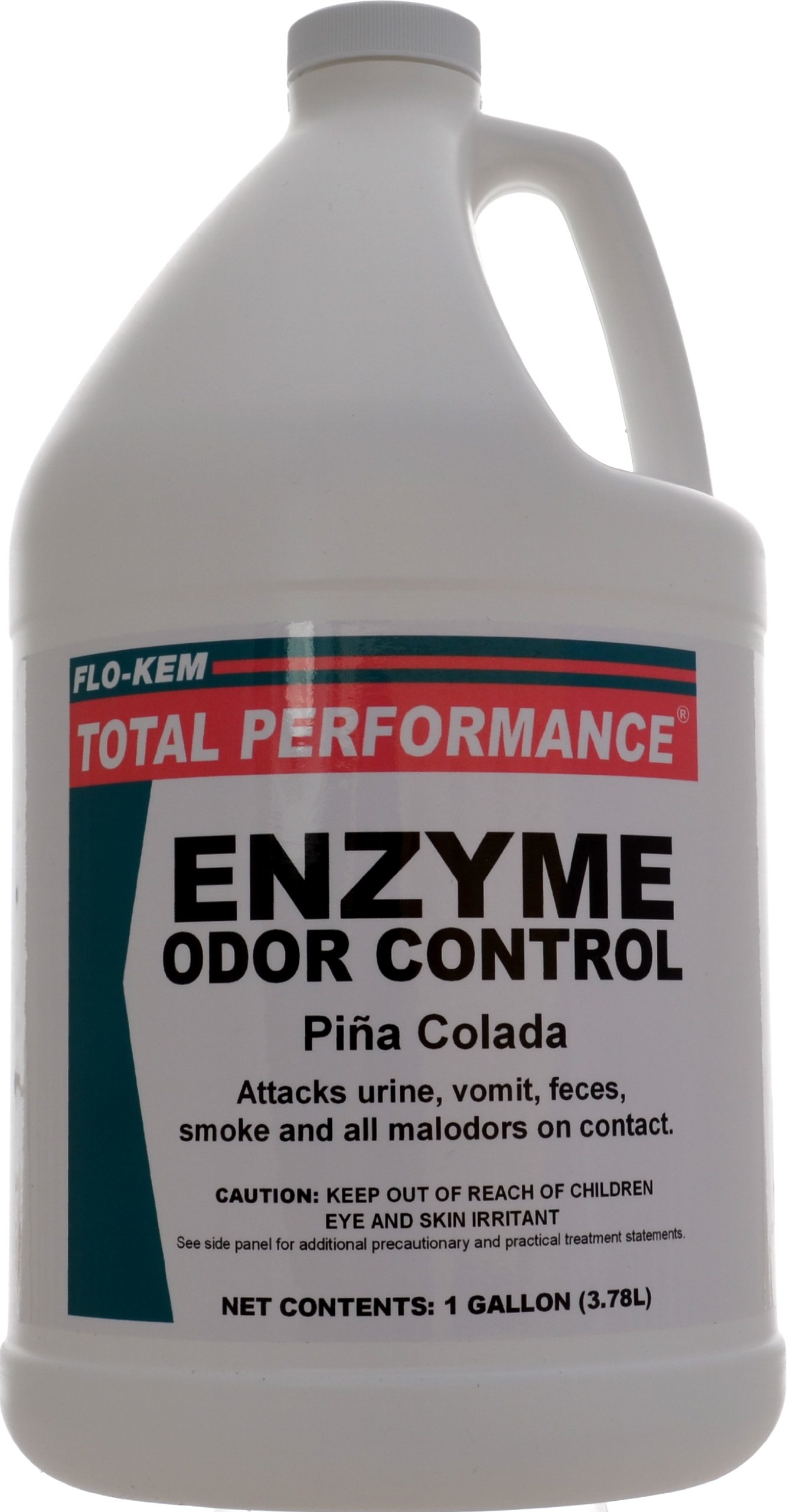 Flo-Kem 11192 Enzyme Odor Control with Pina Colada Scent, 1 Gallon Bottle, Hazy