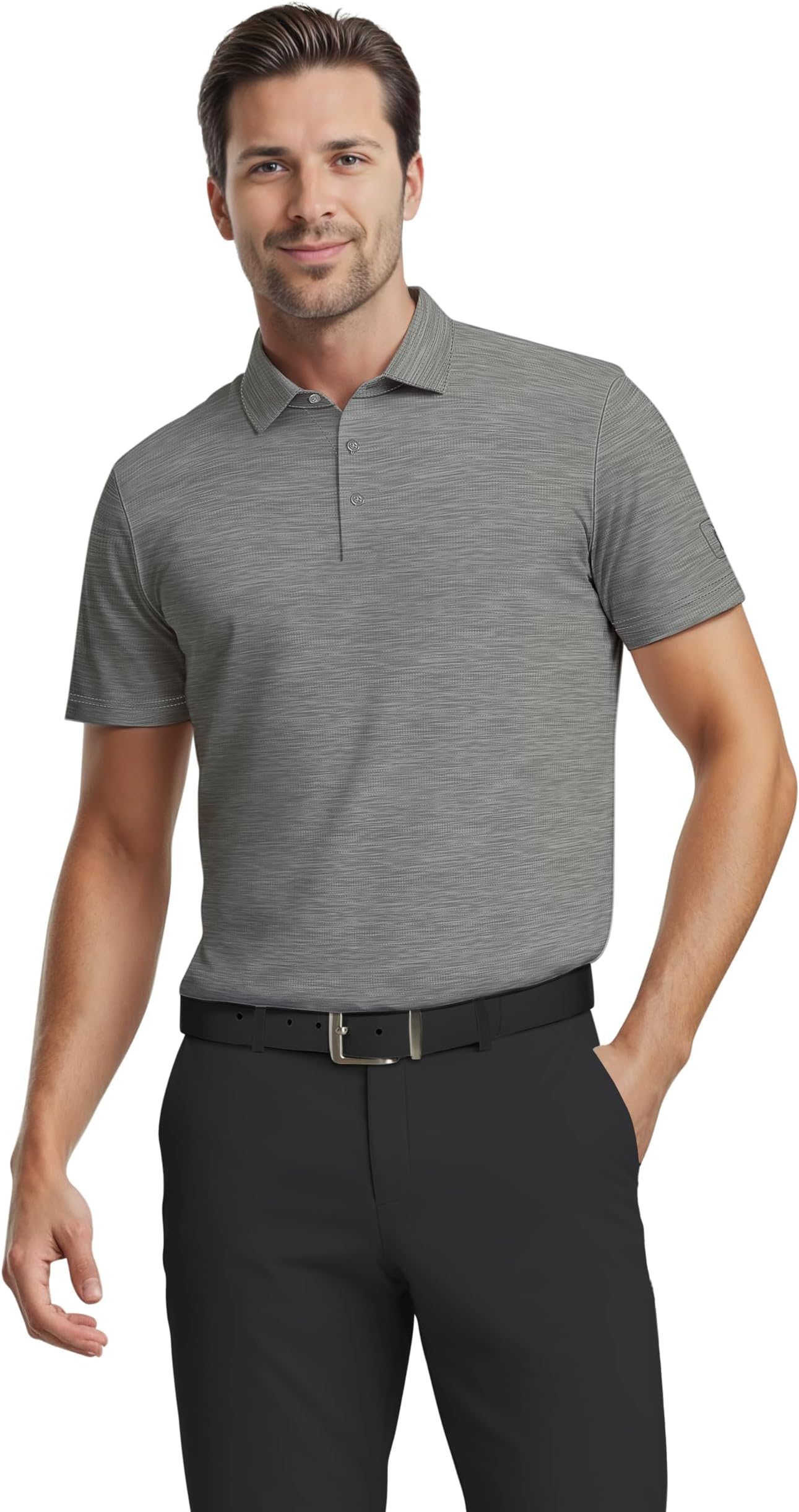 Men's Airflux Jaspe Cotton Short Sleeve Golf Polo Shirt