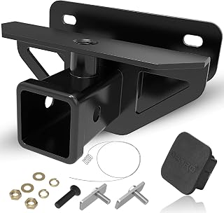 OEDRO 2" Rear Trailer Hitch Receiver Class 3 Towing Hitch & Cover Kit, Fits 2009-2018 Dodge Ram 1500/2003-2013 Ram 2500 3500/2019-2023 Ram 1500 Classic, Tow Combo (Hitch Cover Included)