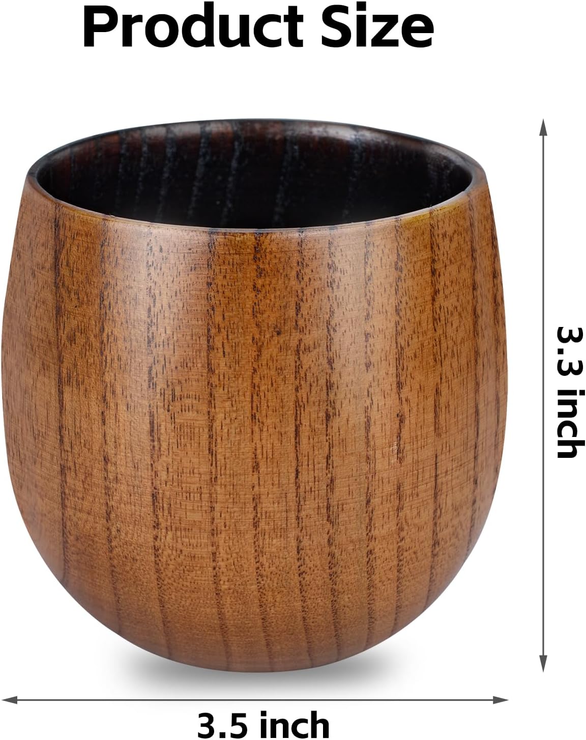 Whiskey Glasses, Handmade Wooden Old Fashioned Glass, Great Wooden Bourbon Gifts for Men (2 Pack Charred)