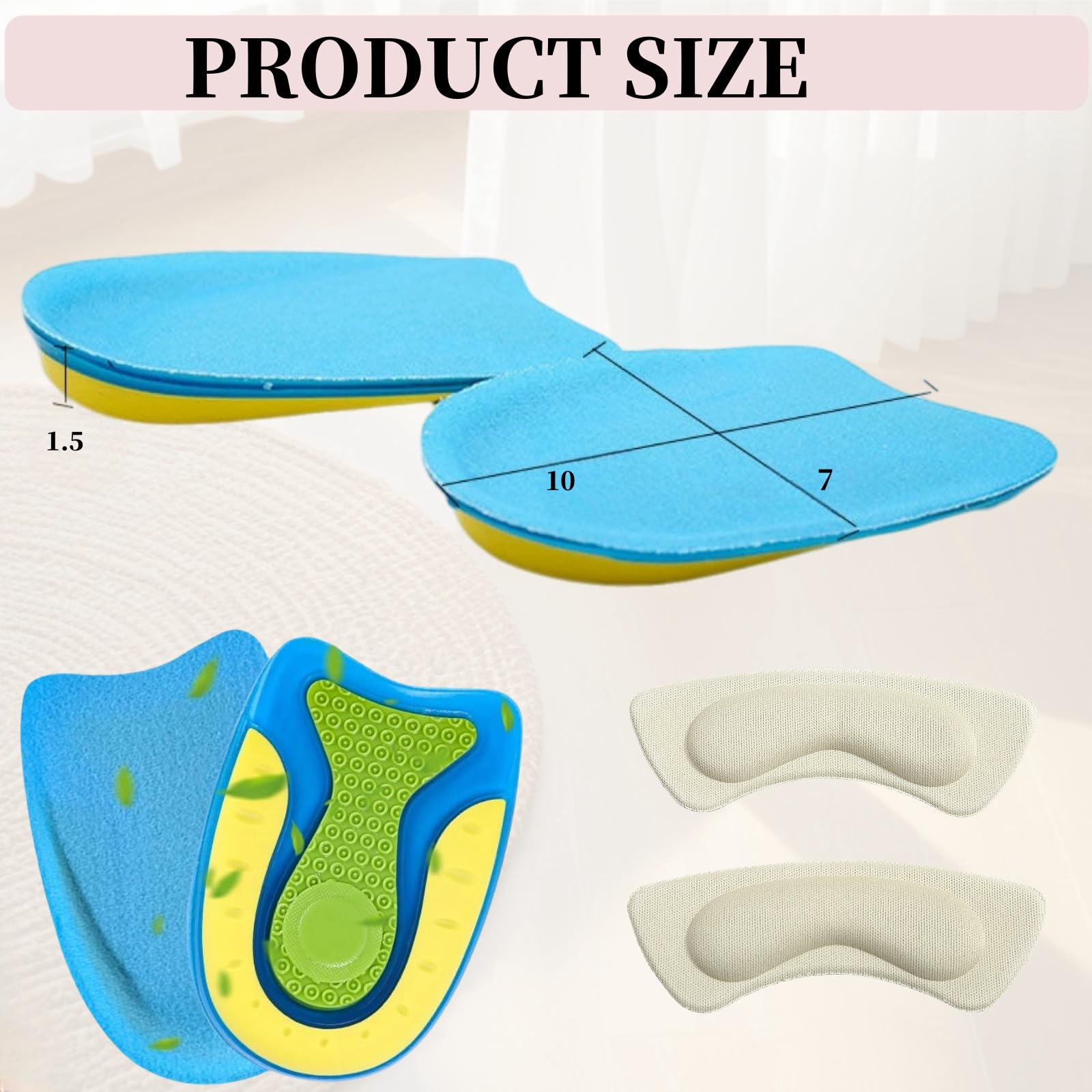 Taloneras Fascitis Plantar,3 Pares Plantilla Espolon Calcaneo,Talonera de Silicona,Taloneras Gel,Taloneras Ortopedia,﻿Taloneras para Zapatos,para Talón Apoyar,Aliviar el Fascitis Tendinitis
