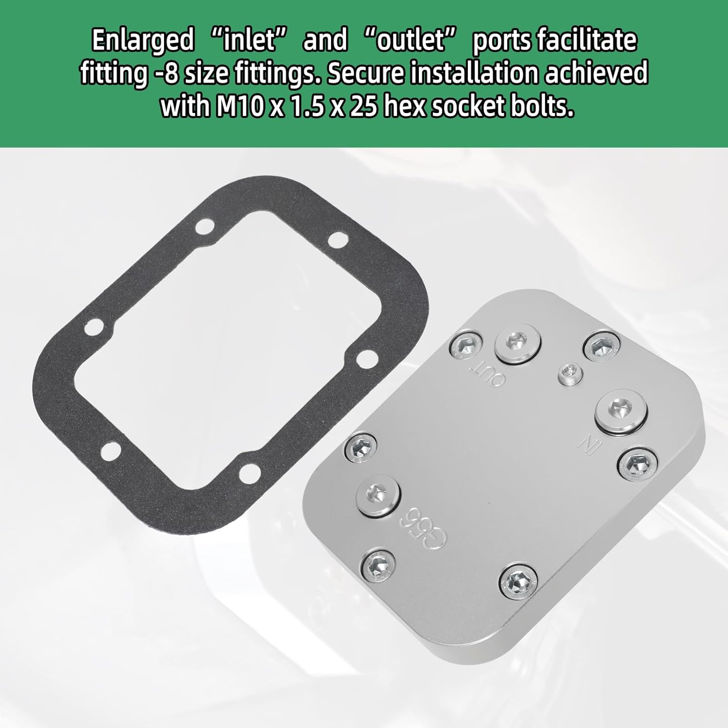 MOTOQUEEN 3 ports for Dodge Ram 1/8 NPT 1500 2500 3500 4000 4500 PTO Oil Cooler Cover G56 Transmission Corrects Fluid Level 55379 P.T.O. Gasket Set