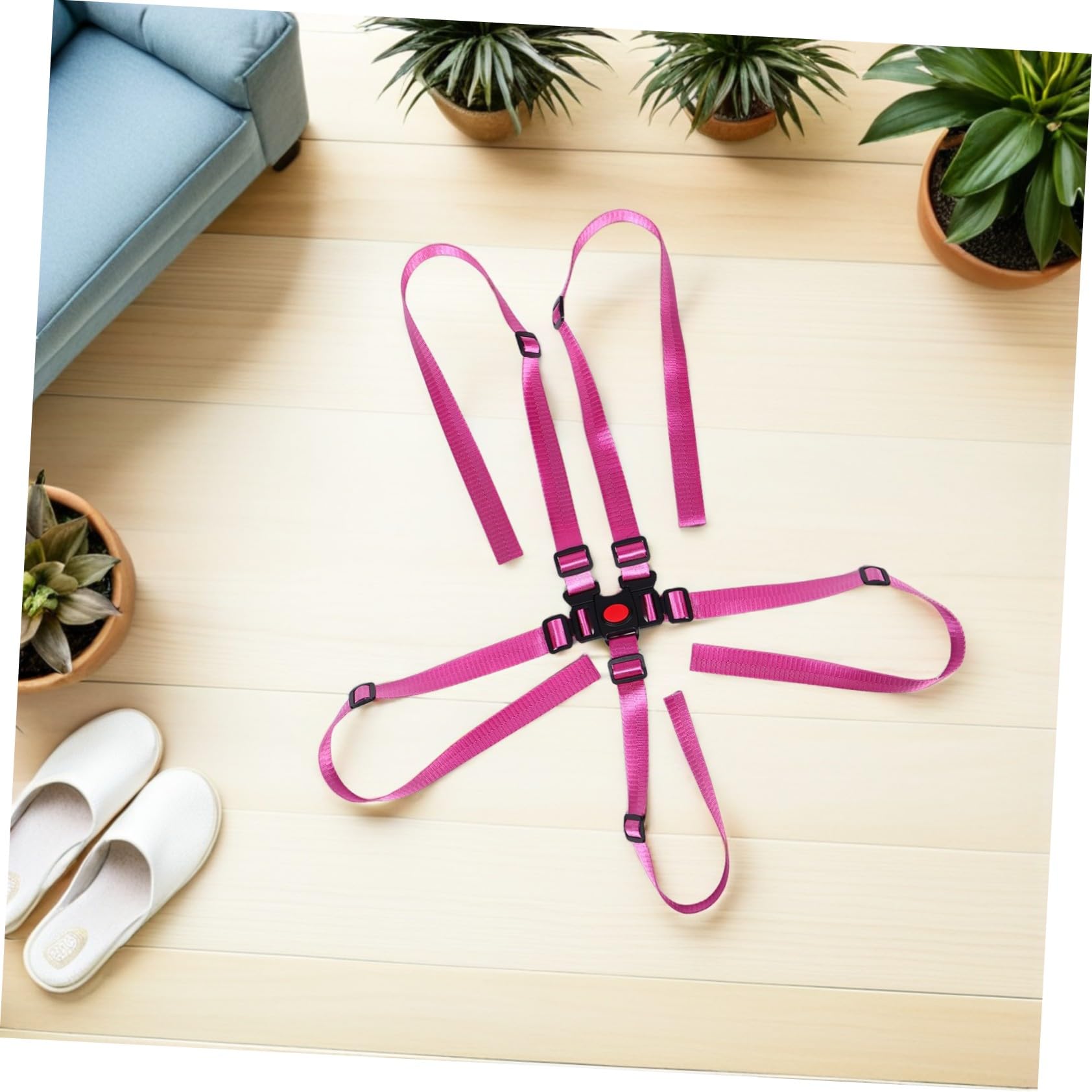 4 Piezas Correas para Silla Alta Ajustables con Arnés de Seguridad de Puntos para Cochecito y Silla Infantil Correas de Repuesto Duraderas y Resistentes para Protección
