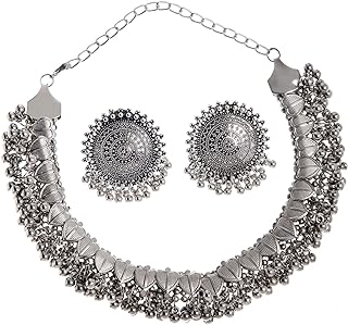 Shining Diva Fashion Oxidised Jewellery Set for Women Latest Stylish Design Traditional Necklace (13157s) Price In India