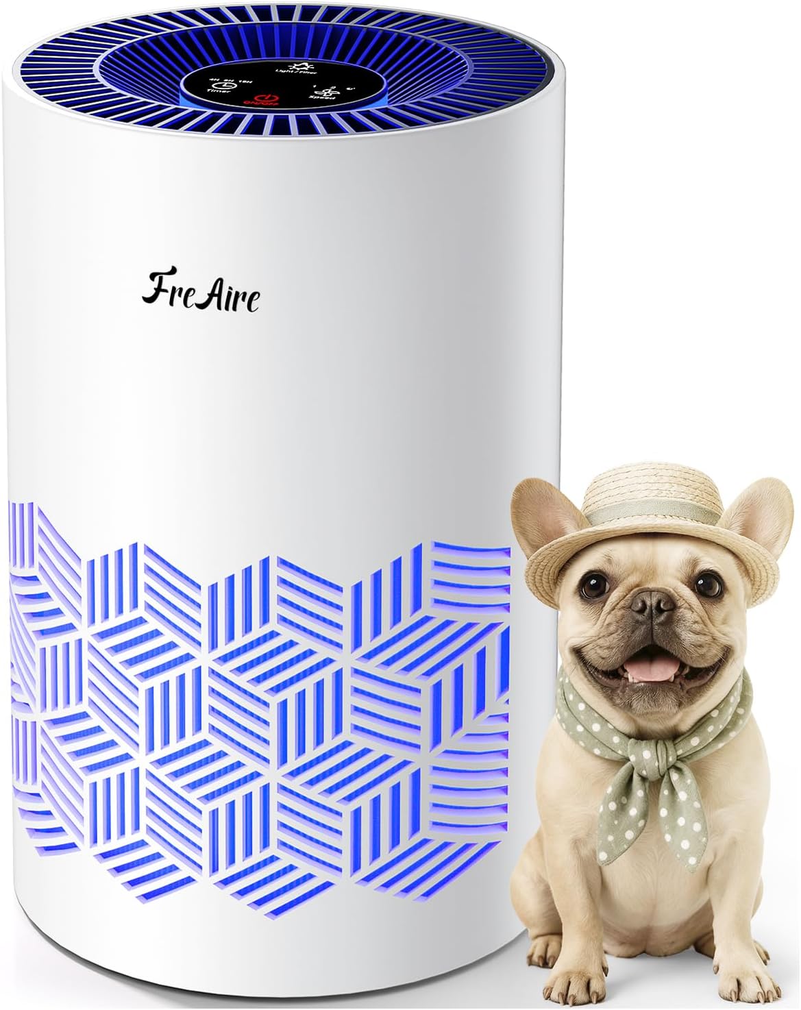 FreAire Air Purifiers for Home, Air Purifiers for Home with Lights, HEPA Air Purifier