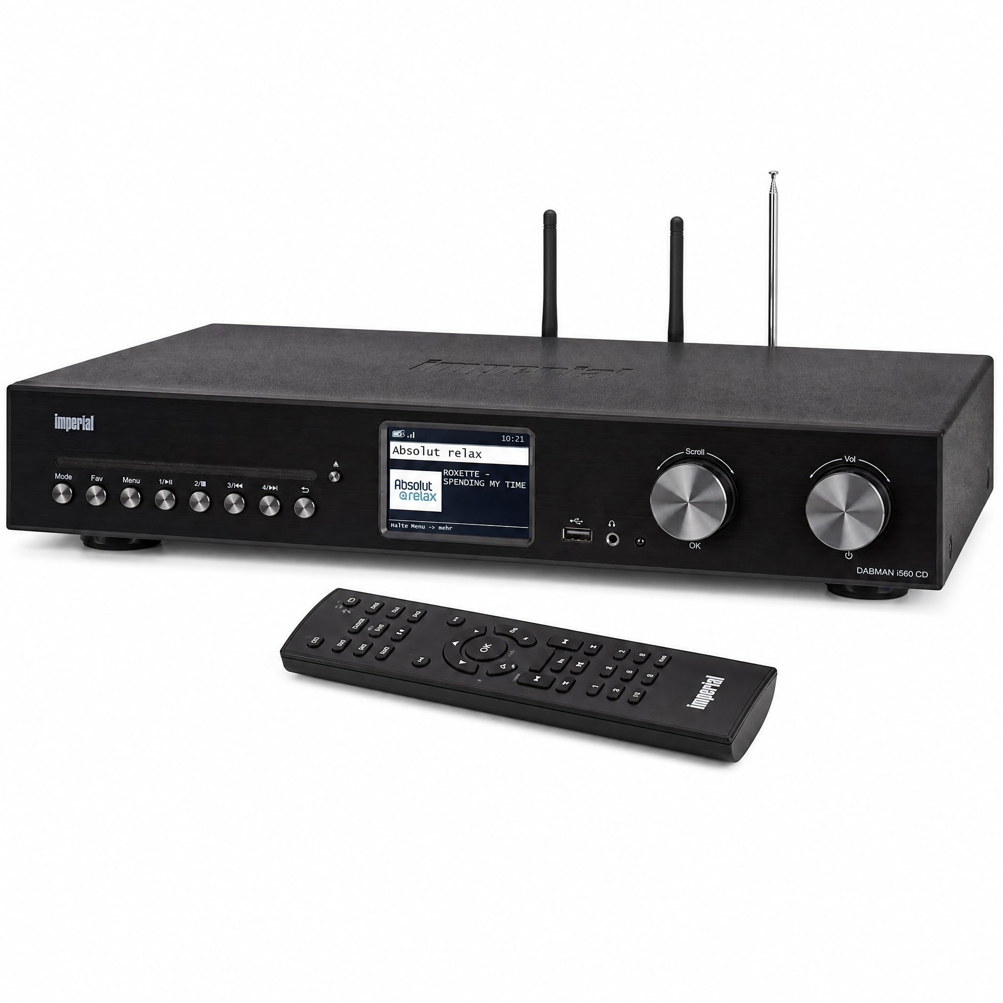 Imperial DABMAN i560 CD DAB Radio, Internetradio WLAN, DAB+ Radio, Bluetooth, Küchenradio, WLAN Radio - HDMI ARC, Bluetooth senden und empfangen, Streaming Dienste schwarz