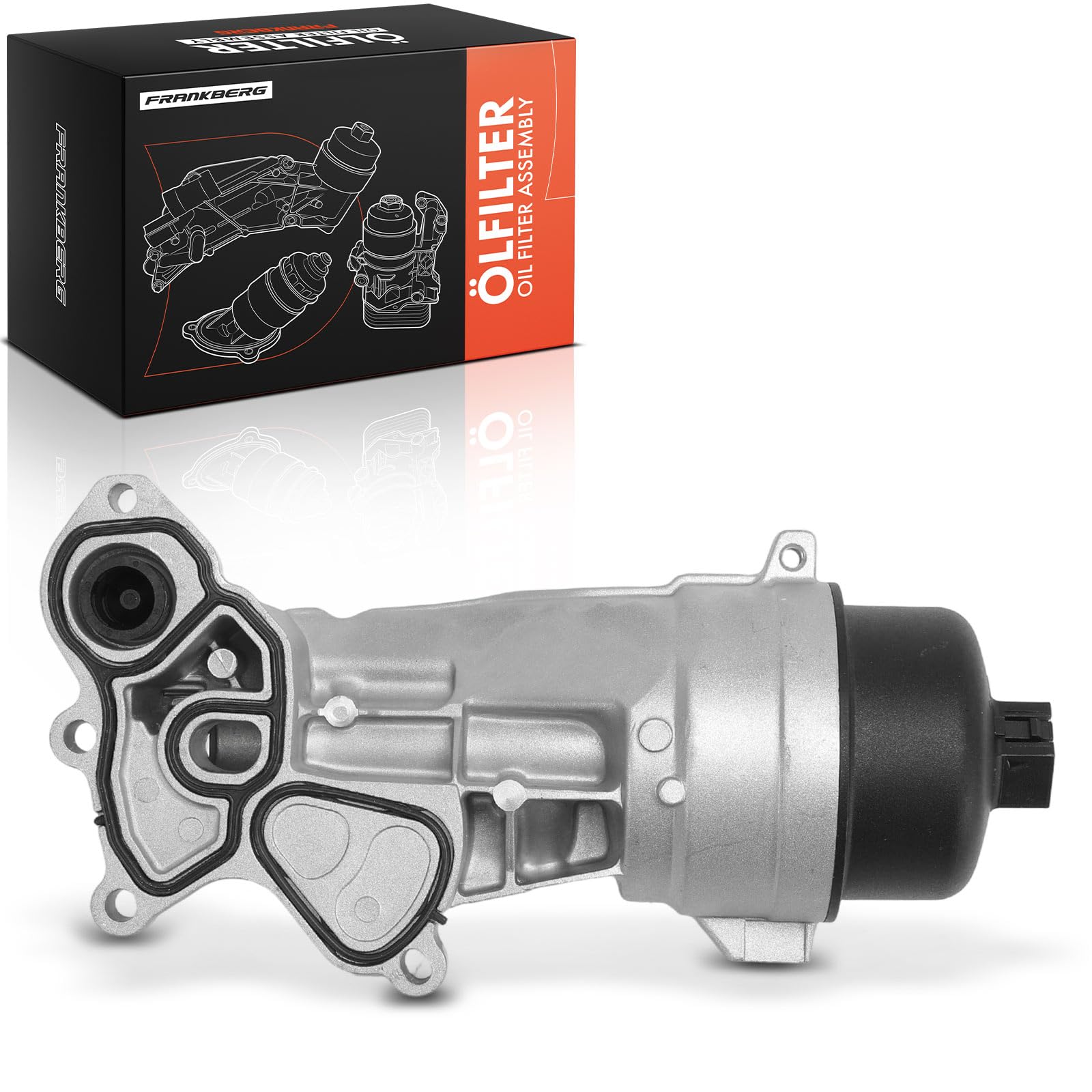 Frankberg Refroidisseur d'huile Huile moteur Boîtier de filtre à huile Essence Compatible avec C3 II SC C4 II NC DS3 SA 207 WA 208 I CA CC WC 5008 0E 0U Remplacer# V864375780