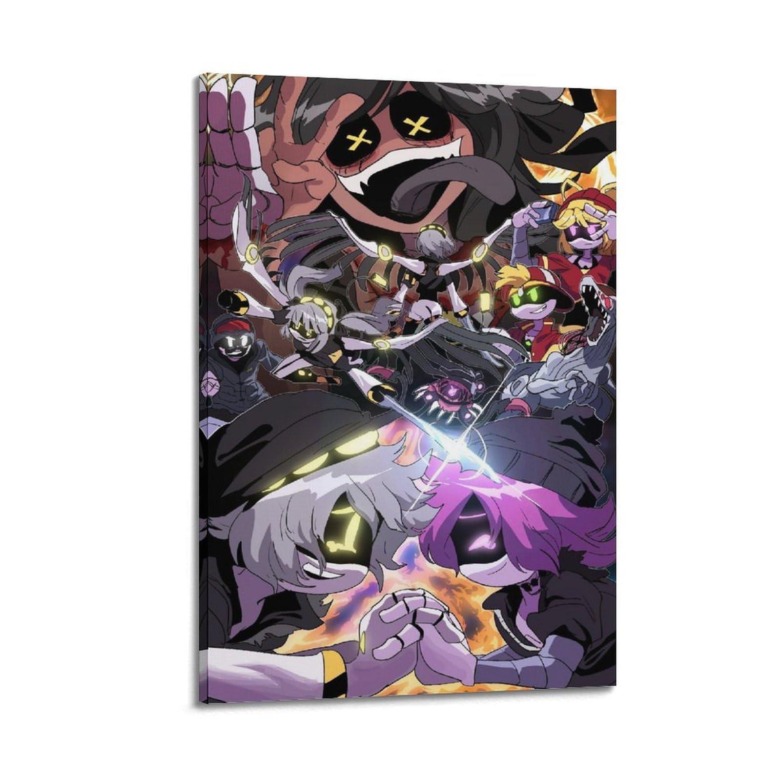FDRPMHC Murder Poster Drones Anime Canvas Wall Art Decor Living Room Modern Family Bedroom 08x12inch(20x30cm) Frame-style