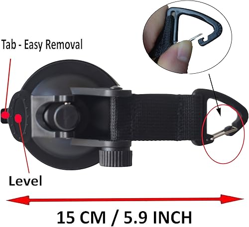 Miniatura 3 de Anclaje de ventosa resistente con gancho de seguridad, accesorio de lona de campamento como toldo lateral de automóvil, fibra de vidrio y epoxi SUPS