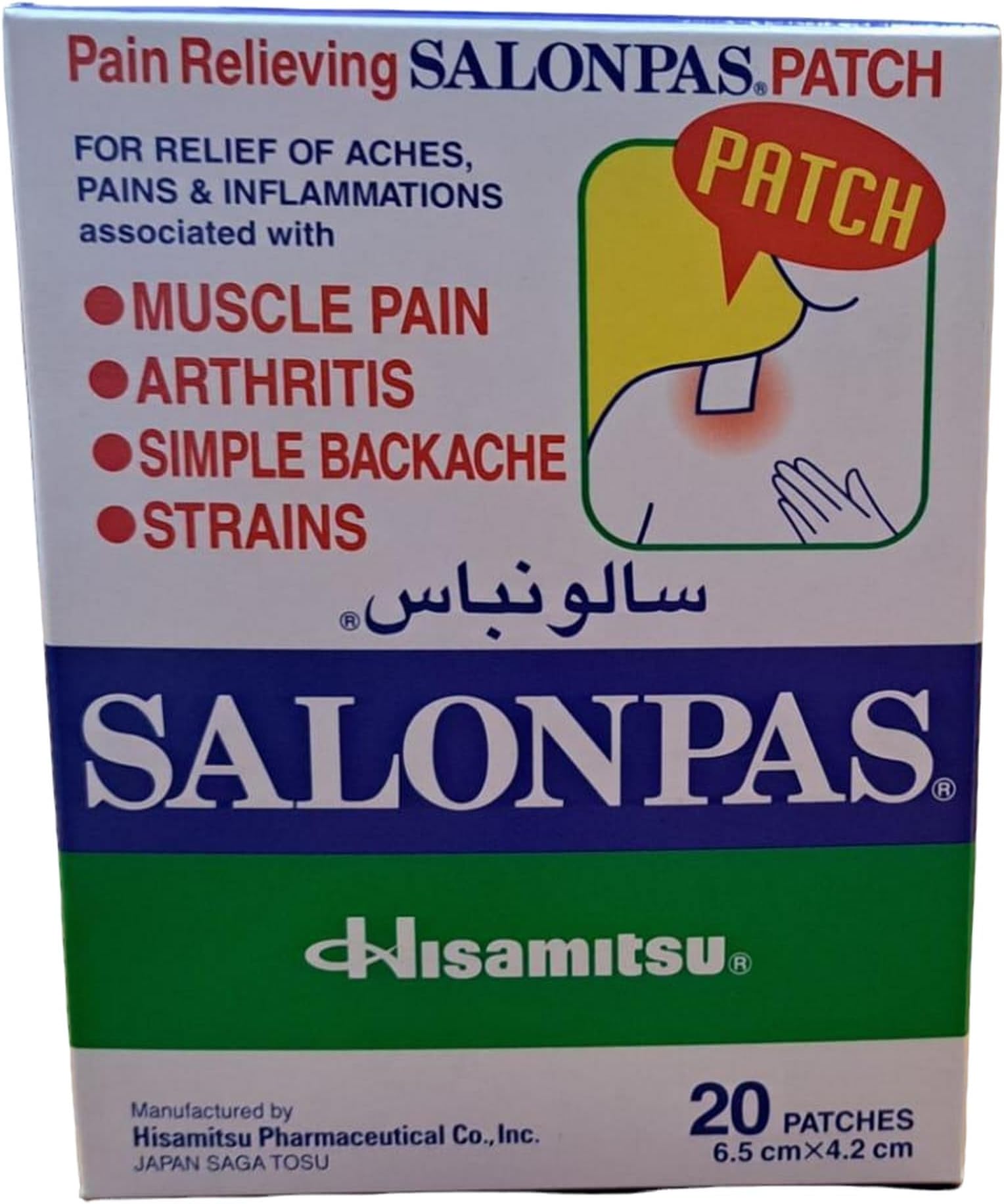Salonpas Pain Relieving Patch X Patches 20 Patches Multi