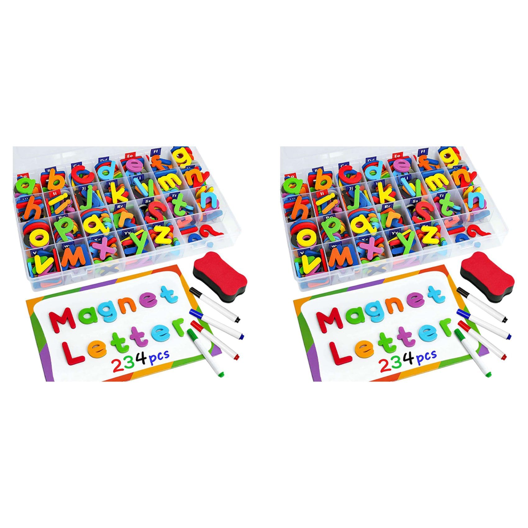 VENOAL Ensemble de 488 Chiffres de Lettres Magnétiques, Alphabet en Mousse et Minuscule ABC 123 Aimants pour Réfrigérateur, Ensemble de éducatifs