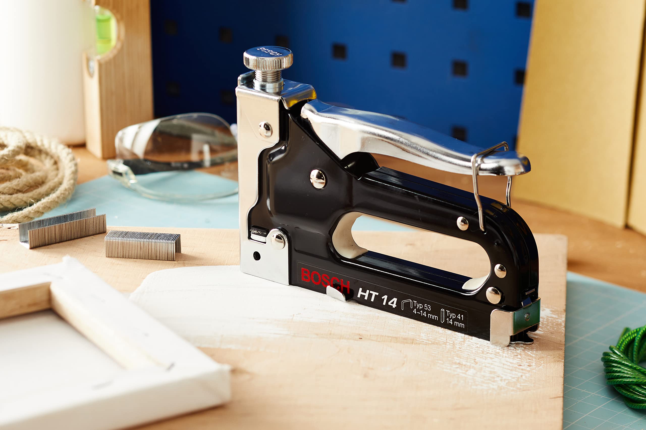 Graffatrice Manuale Bosch Professional HT14 Con Graffe Tipo 53 - Per Tessuti, Cartone E Lavori Fai-Da-Te - Foto 9