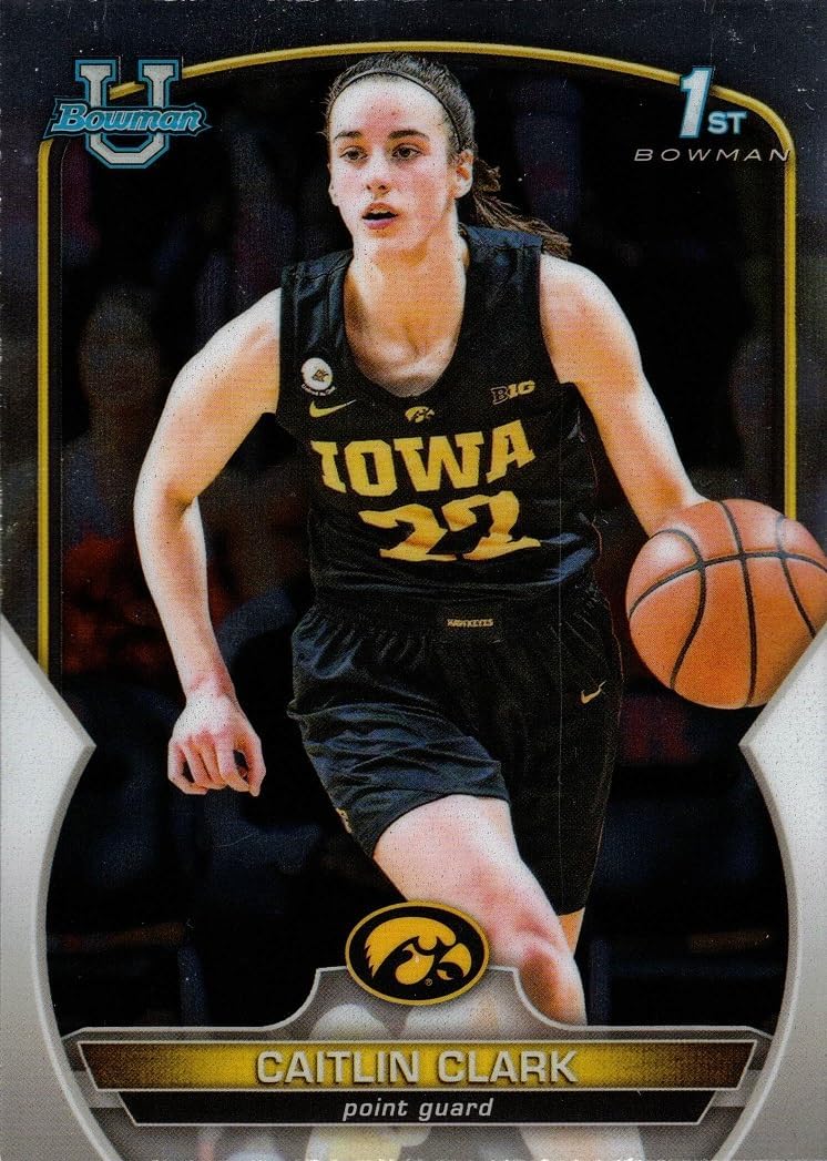 2022-23 Bowman University Chrome Basketball #50 Caitlin Clark Pre-Rookie Card Iowa - 1st Bowman Chrome Card
