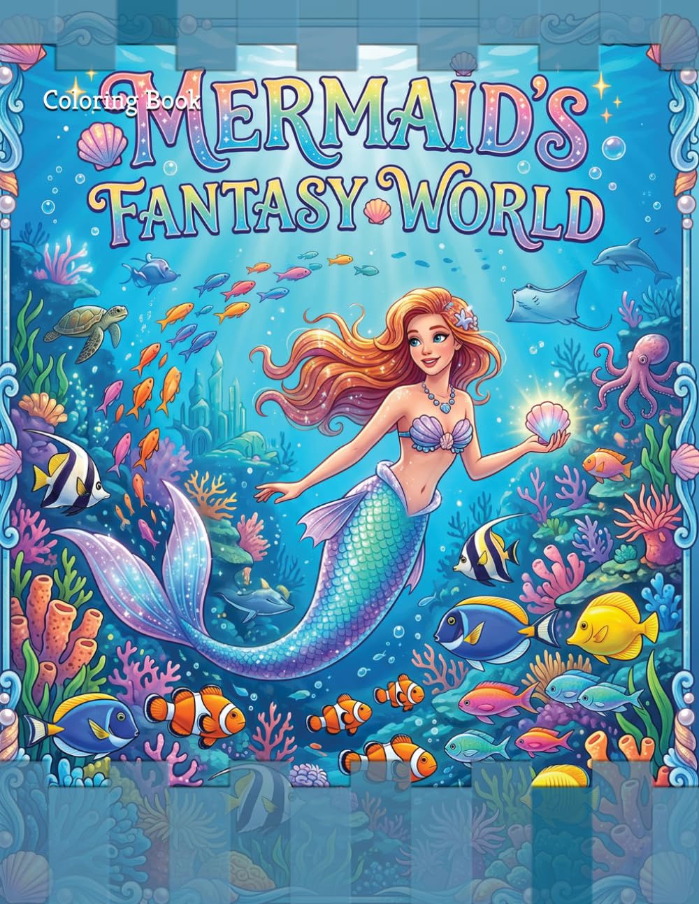 Mermaid's Fantasy World: Colouring Book