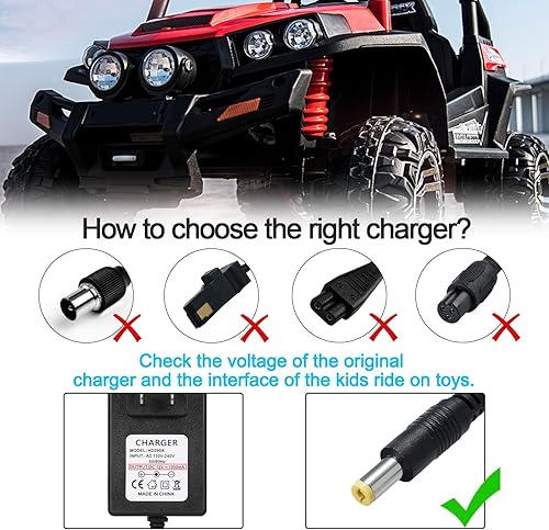 Miniatura 4 de Cargador de 12 V para niños de cochecito de arrastre, cargador de batería de coche de juguete eléctrico de 12 V variado, cargadores universales de