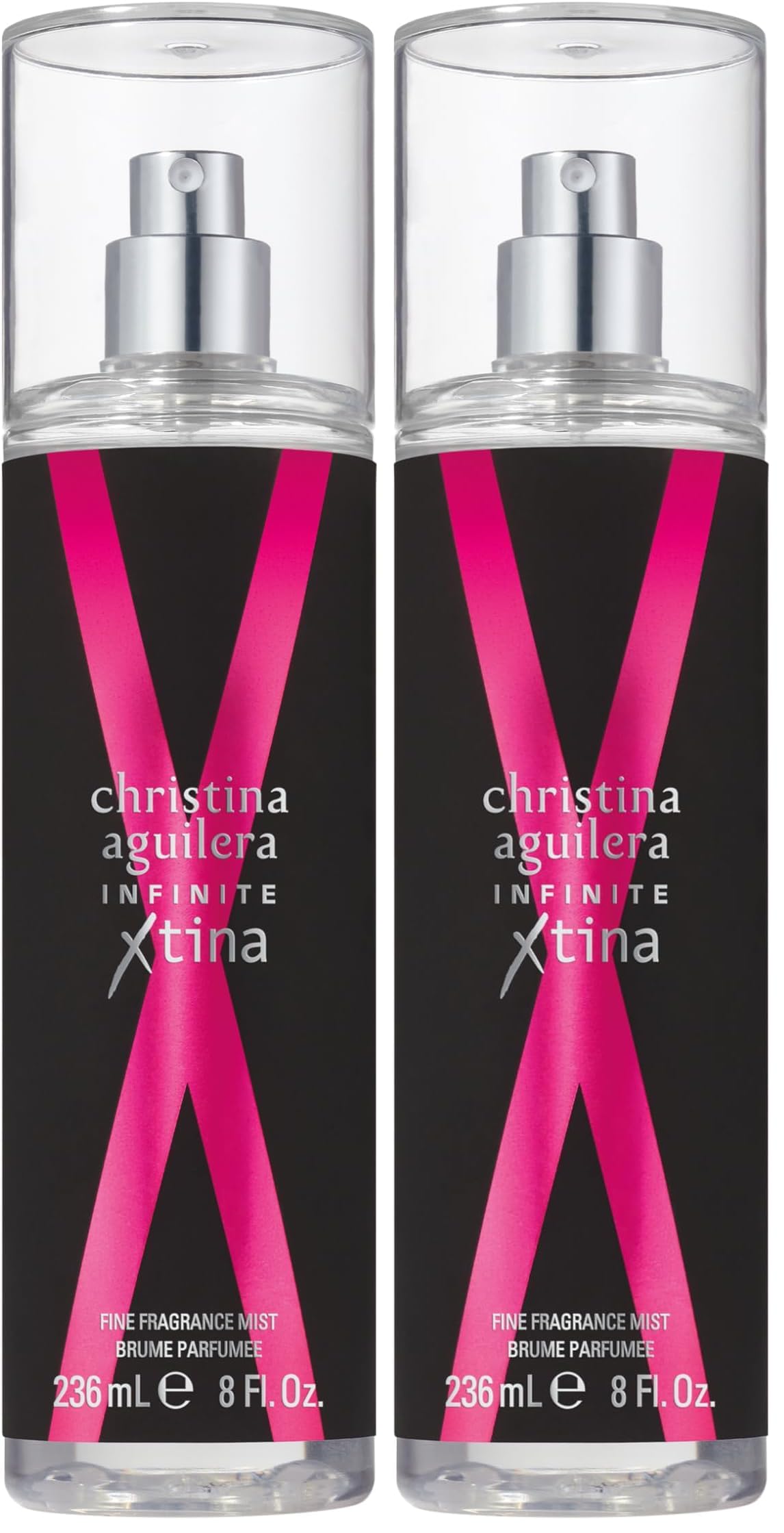 Christina Aguilera - Infinite Xtina Fine Fragrance Mist, Fruchtig-blumiger Amber mit Noten von Rosa Guave, Rosa Jasmin und Modernem Amber, Parfümspray für Frauen, 236ml (Packung mit 2)