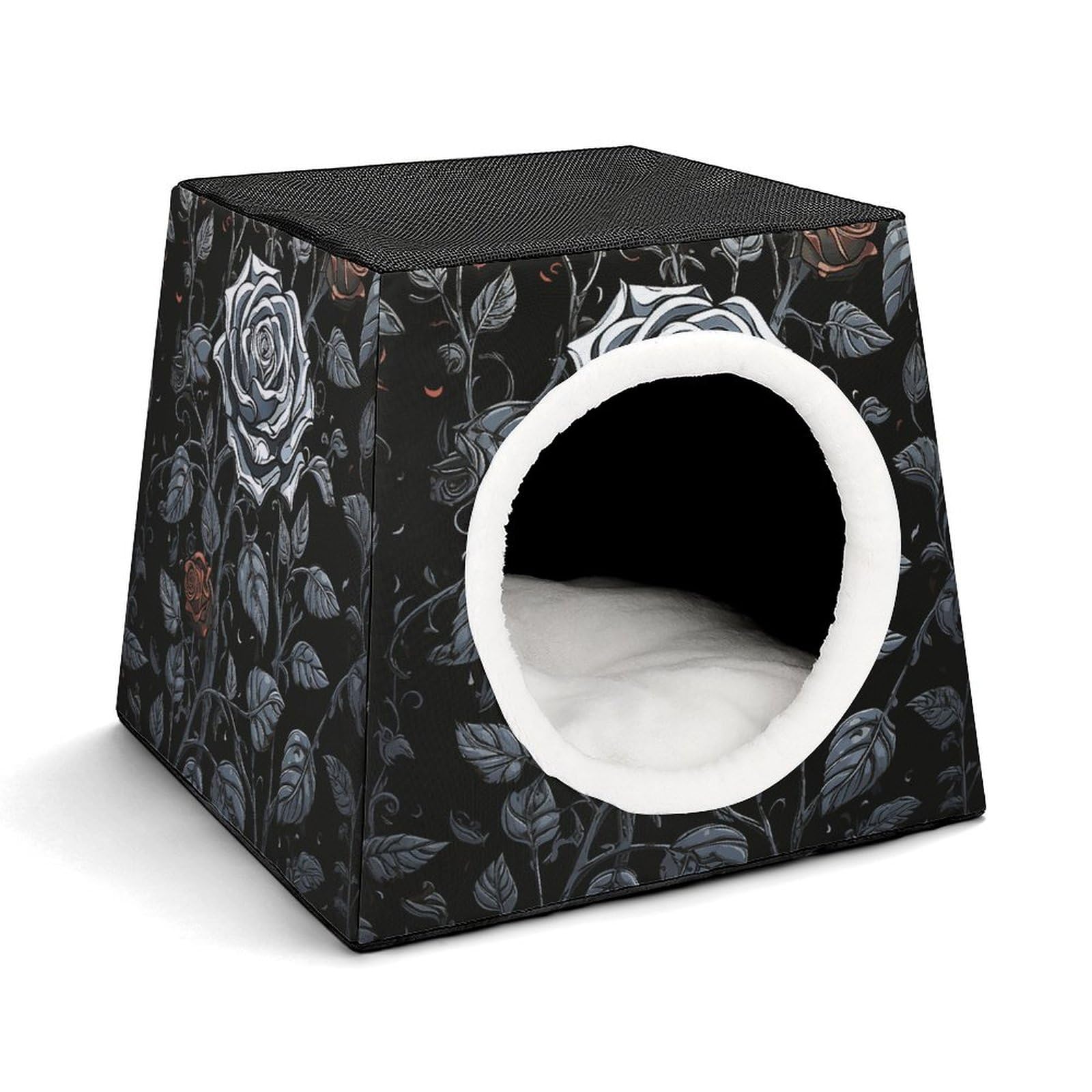 Nichoir gothique rose original pour chat d'intérieur, couchage style capsule d'espace