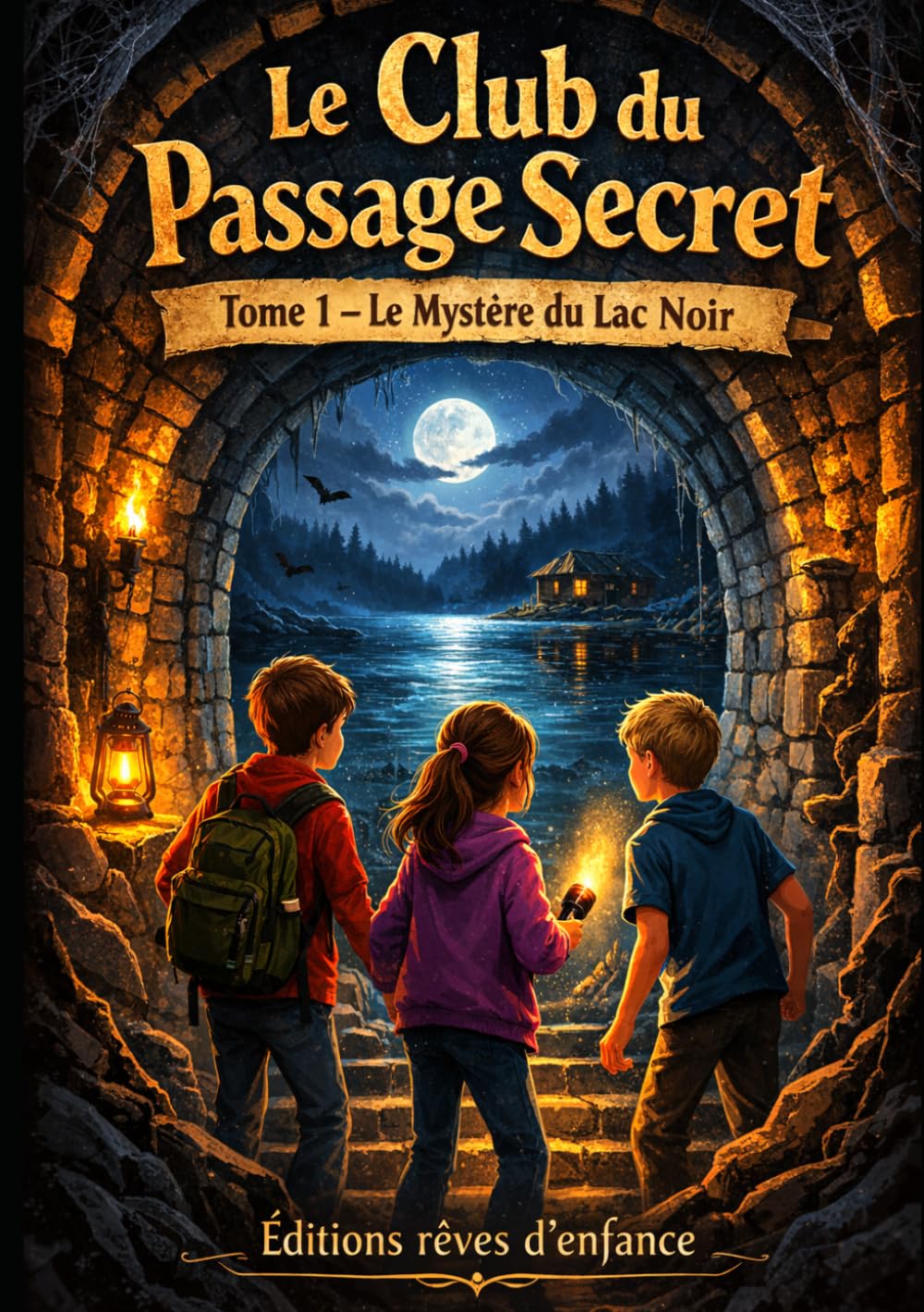 Le Club du Passage Secret – Tome 1: Le Mystère du Lac Noir | Roman d’aventure et de mystère pour enfants 9-12 ans