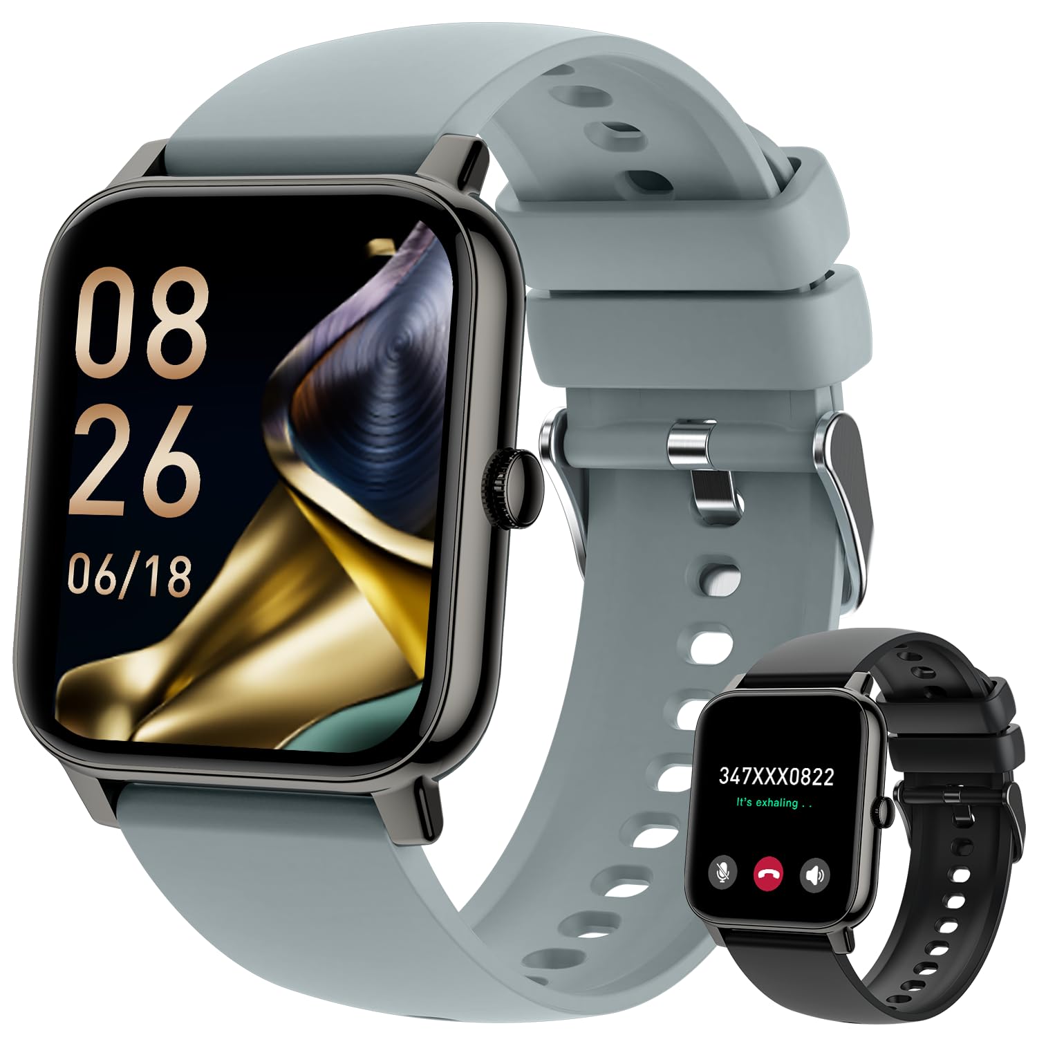 Smart Watch for Men Fitness Tracker: Smart Watches for Men Digital Womens Watches Make/Answer Call Waterproof Running Smartwatch Android Phone iPhone Samsung Compatible Heart Rate Monitor