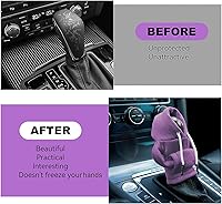 Vista 5 de Sudadera con capucha para palanca de cambios, cubierta universal para pomo de palanca de cambios de automóvil, mini sudadera con capucha