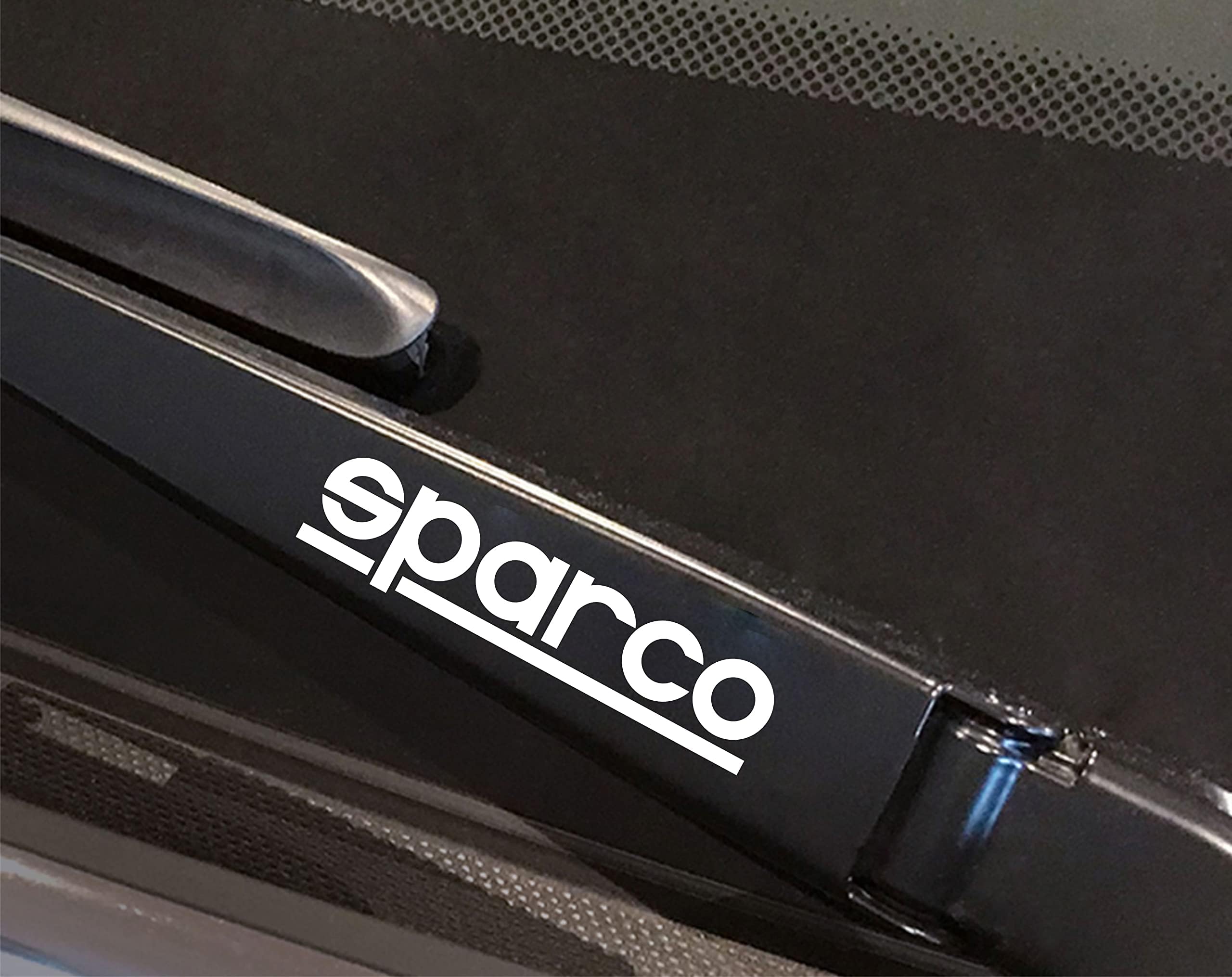 Car Wiper Stickers Compatible for Sparco All Cars Exterior Graphic Die Cut Stripes Sticker 4Pcs White L X H 10 X 1 CMS
