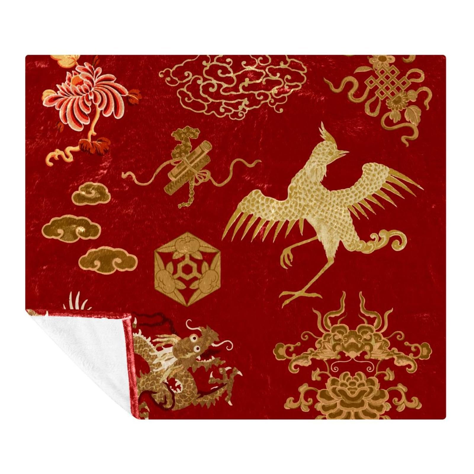 Couverture traditionnelle chinoise de luxe en microfibre légère pour lit et sofa