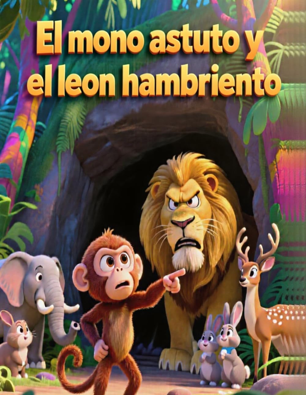 El mono astuto y el león hambriento