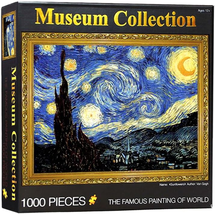 SOARHOPE Starry Night by Vincent Van Gogh Jigsaw Puzzle 1000 Pieces Puzzles for Adults