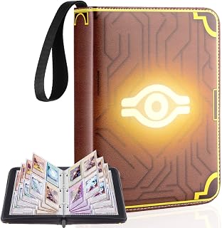 Bheddi Trading Card Binder Compatible with Yu-Gi-Oh! Cards, TCG Card Album Folder Books Case with Zipper for PTCG MTG YGO (Dark Eye)