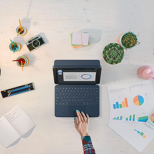 Miniatura 15 de Logitech Rugged Combo 3 Touch iPad Funda de teclado con trackpad y conector inteligente para iPad (7, 8 y 9 generación) para educación - Azul clásico