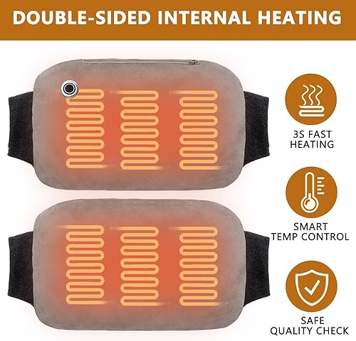 Miniatura 3 de Calentadores de manos recargables, guantes eléctricos de 10000 mAh, batería portátil, grafeno, bolsa de calentamiento de manos con 3 niveles y