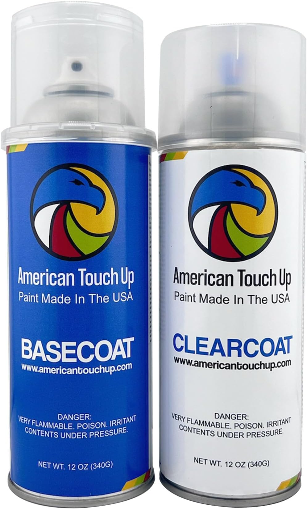 American Touch Up Spray Paint (Basecoat/Clearcoat) Compatible with Mazda - Select Your Color (SU Classic Red)