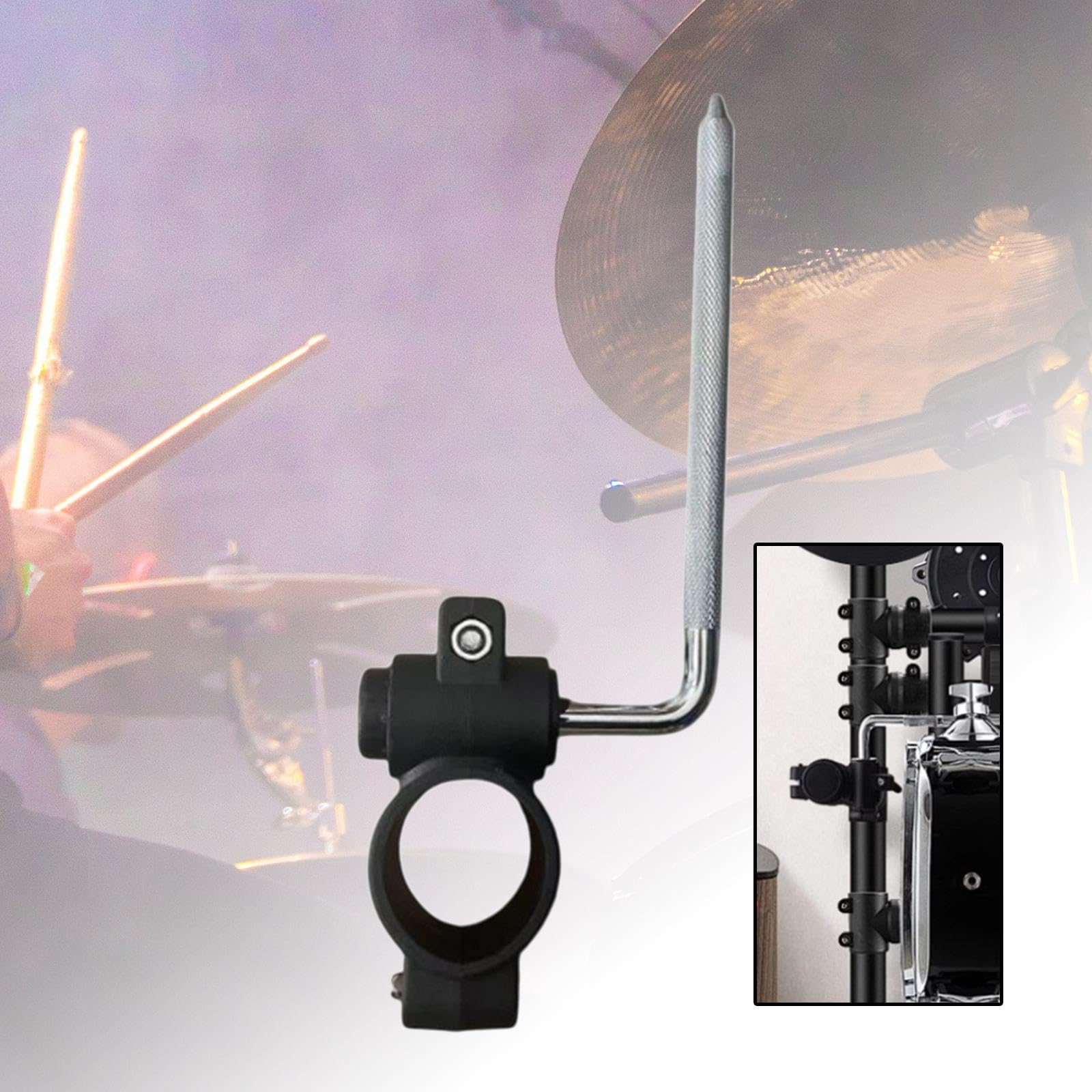 Garende Electronic Drum Tom Arm Electronic Drum Stick L Rod Professional Replacement Percussion Mounting Hardware for Performance