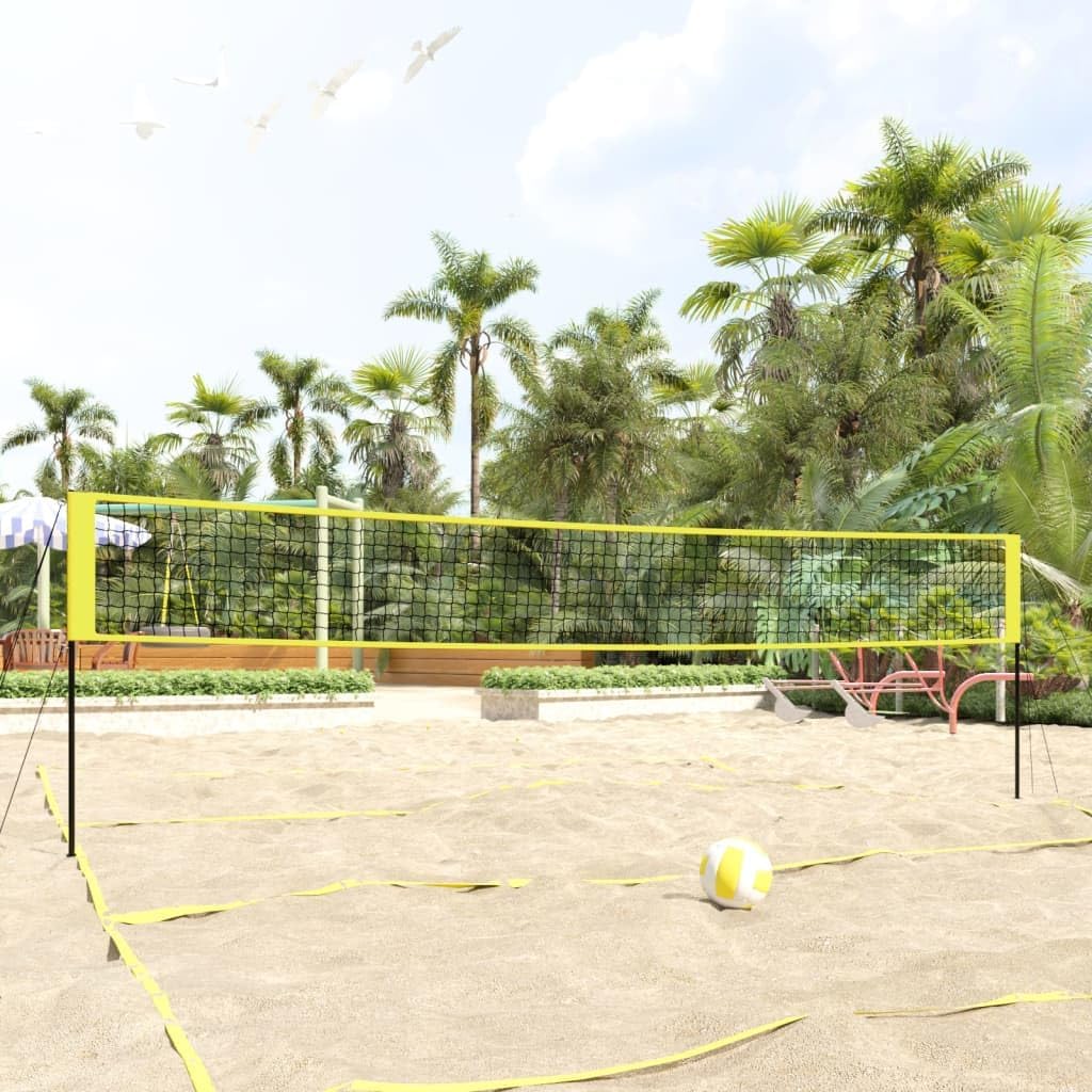 Volleyball Net Yellow and Black 324"x96.1" PE Fabric,Weight:12.87lbs,93744