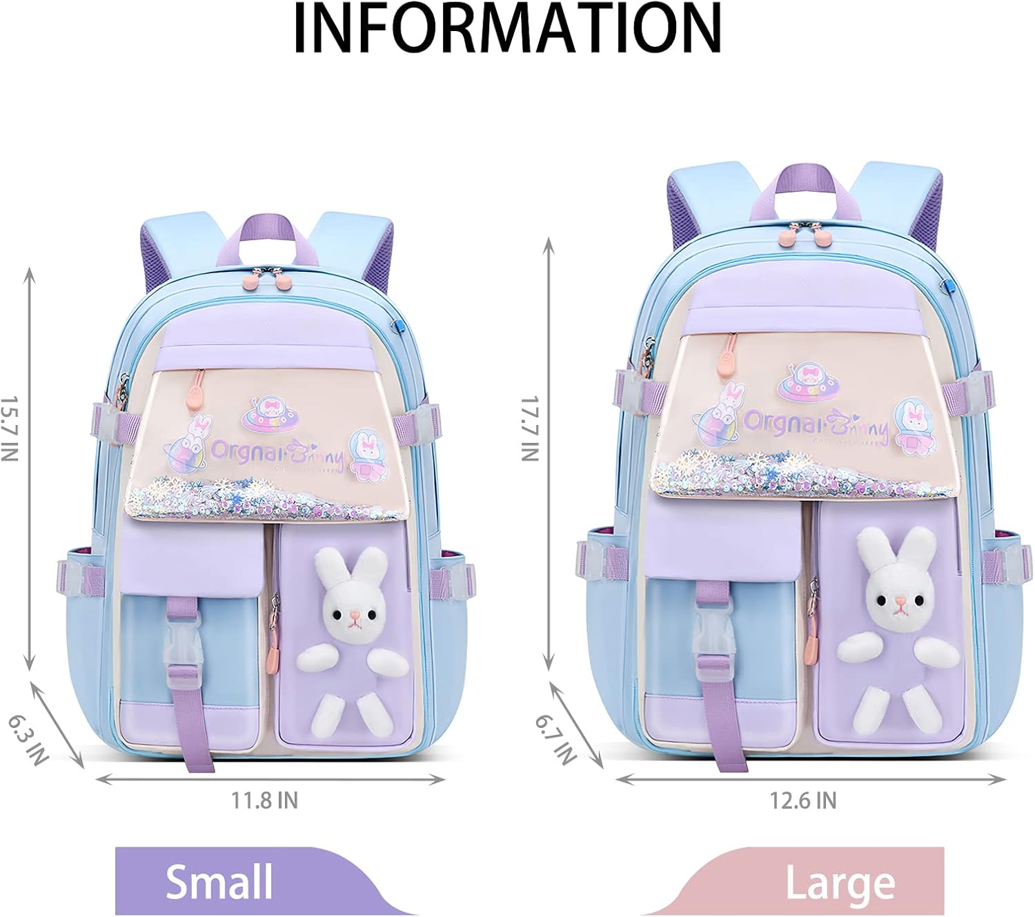  | Cute Backpack Travel Backpacks Bookbag for Women & Men Boys Girls School College Students Backpack Durable Water Resistant Blue-B Large | Kids' Backpacks